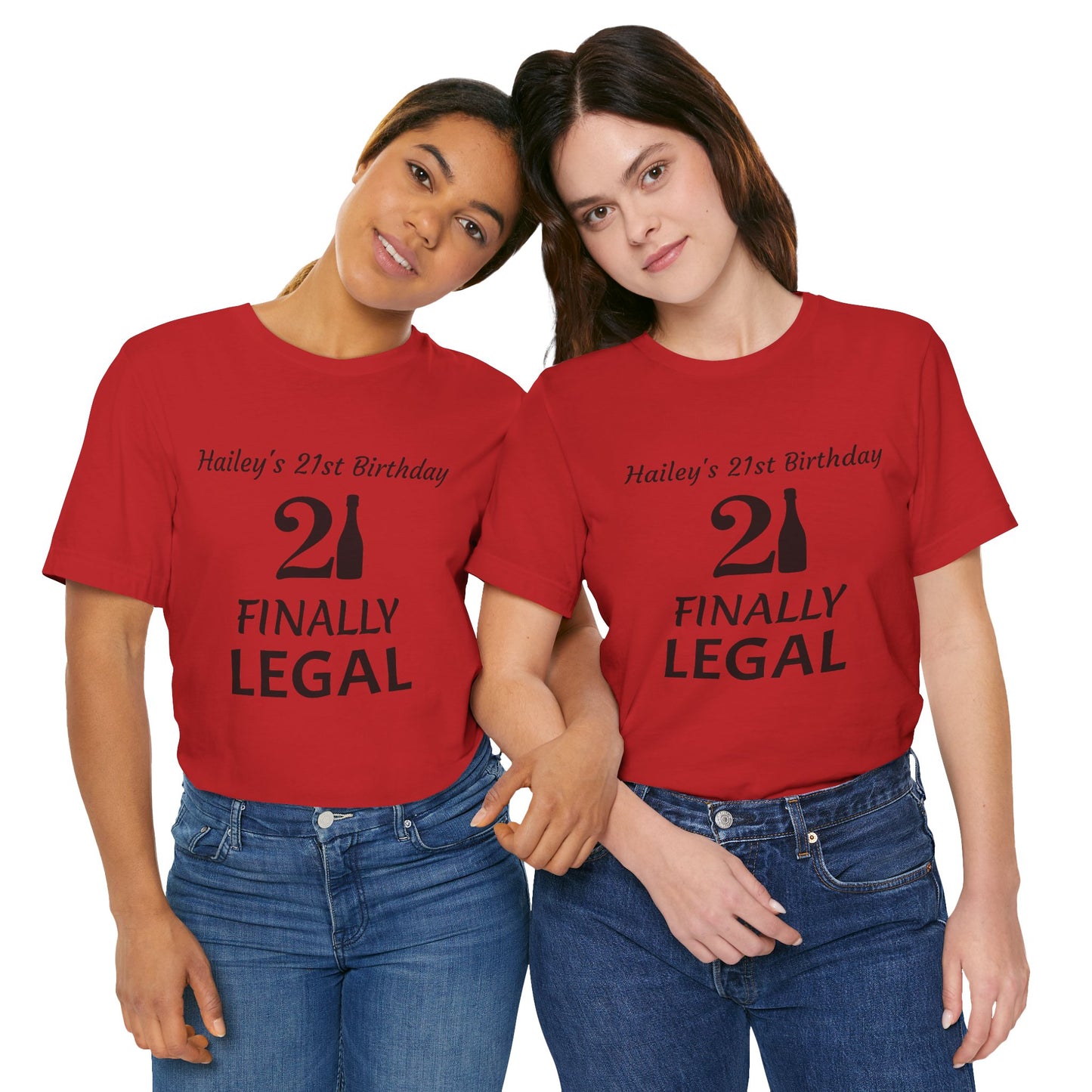 Personalized 21st Birthday t-shirt Unisex Jersey Short Sleeve Tee Shirt
