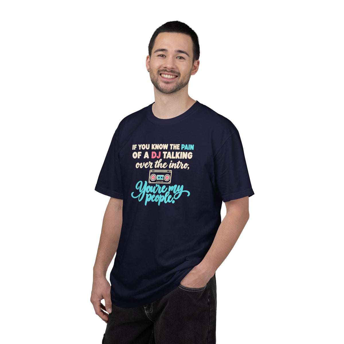 Unisex Garment-Dyed T-shirt retro mixed tape DJ