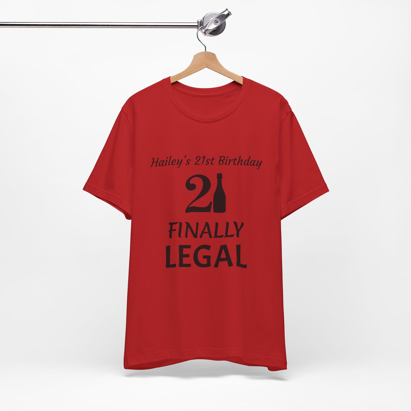 Personalized 21st Birthday t-shirt Unisex Jersey Short Sleeve Tee Shirt
