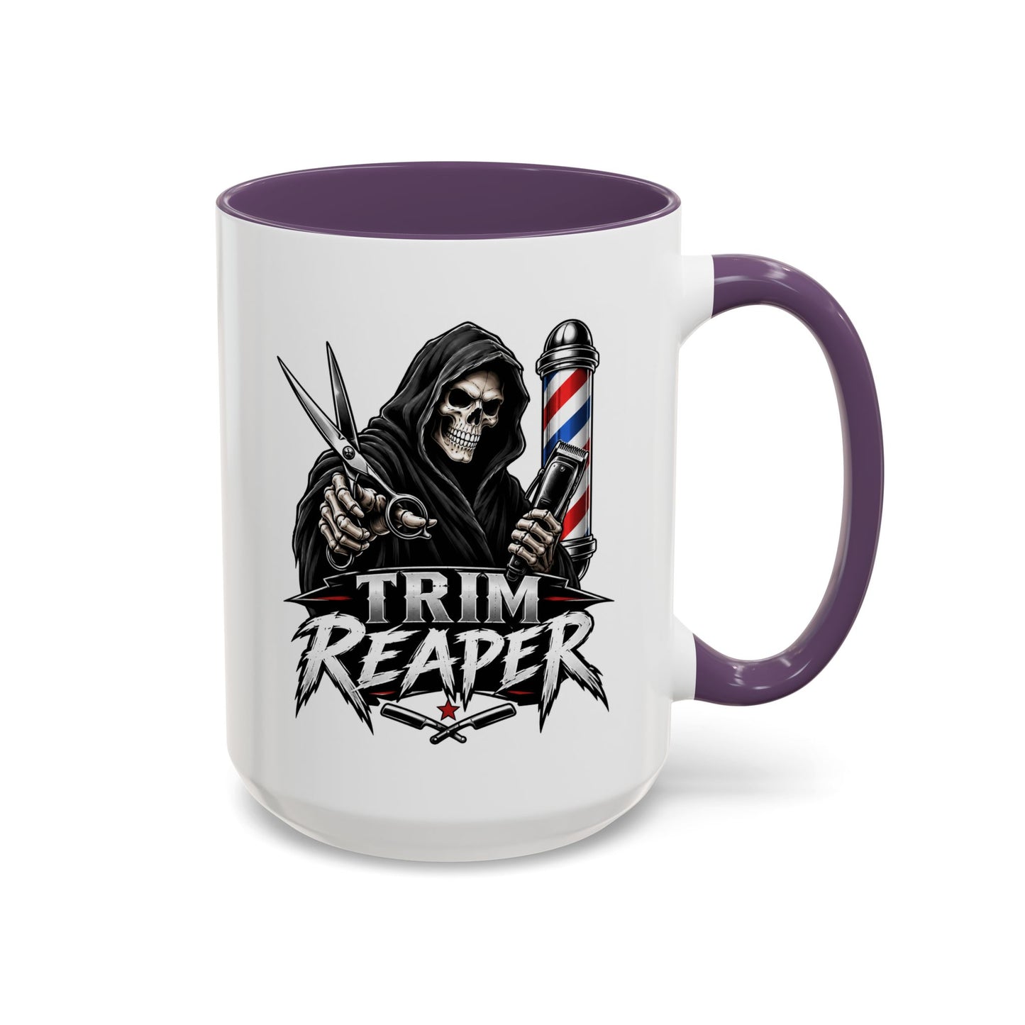 Barber 'Trim Reaper' Accent Coffee Mug – 11/15oz Gift for Barbers & Stylists