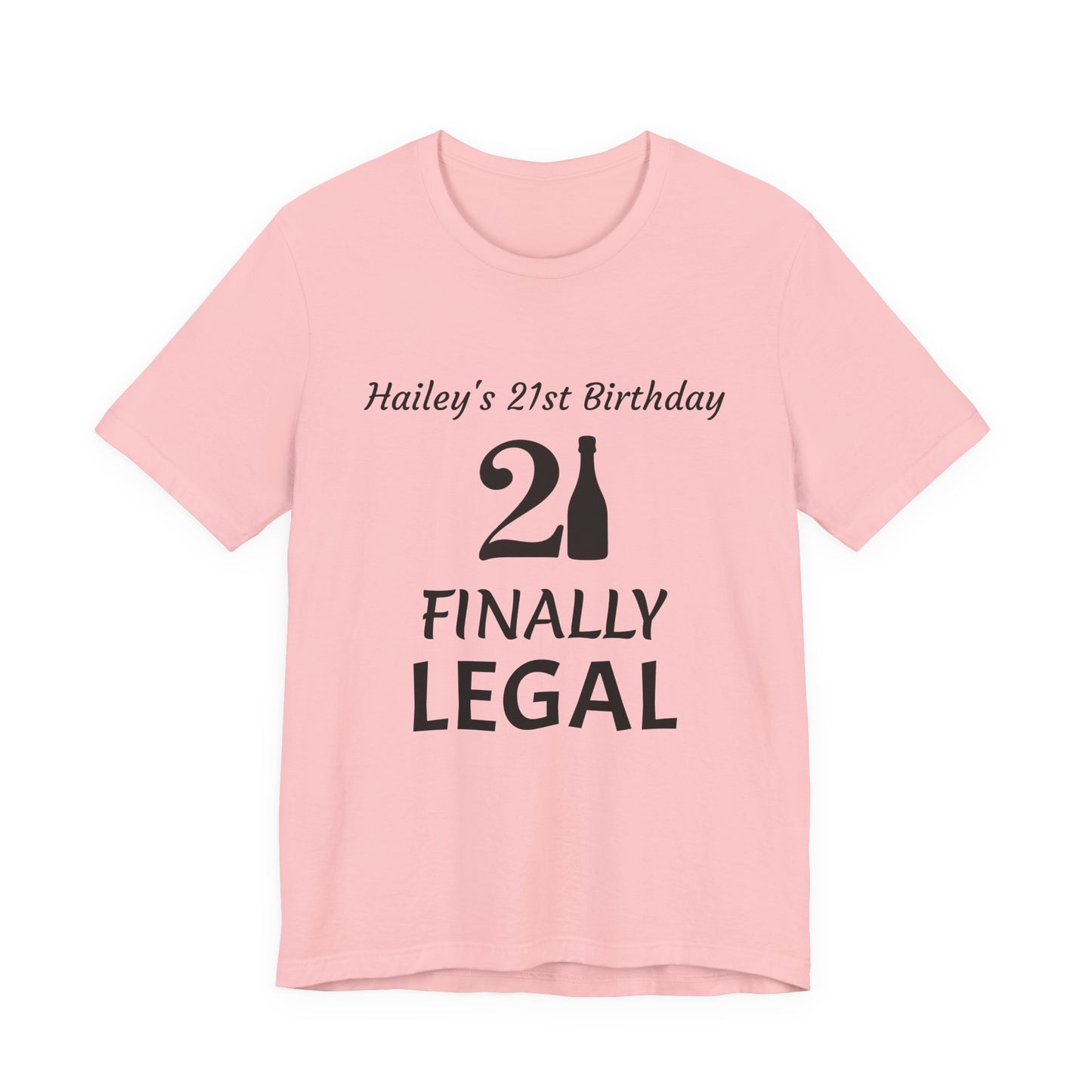 Personalized 21st Birthday t-shirt Unisex Jersey Short Sleeve Tee Shirt