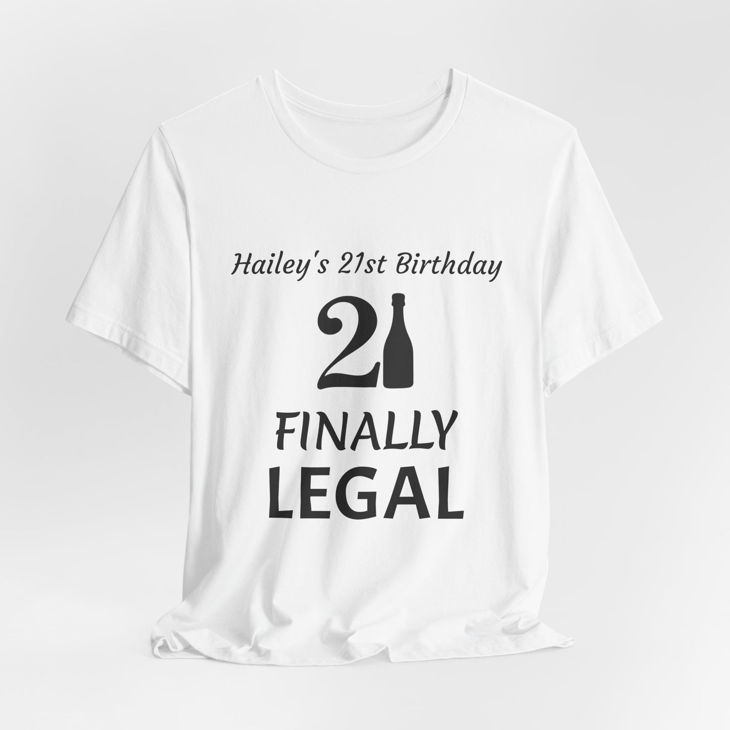Personalized 21st Birthday t-shirt Unisex Jersey Short Sleeve Tee Shirt