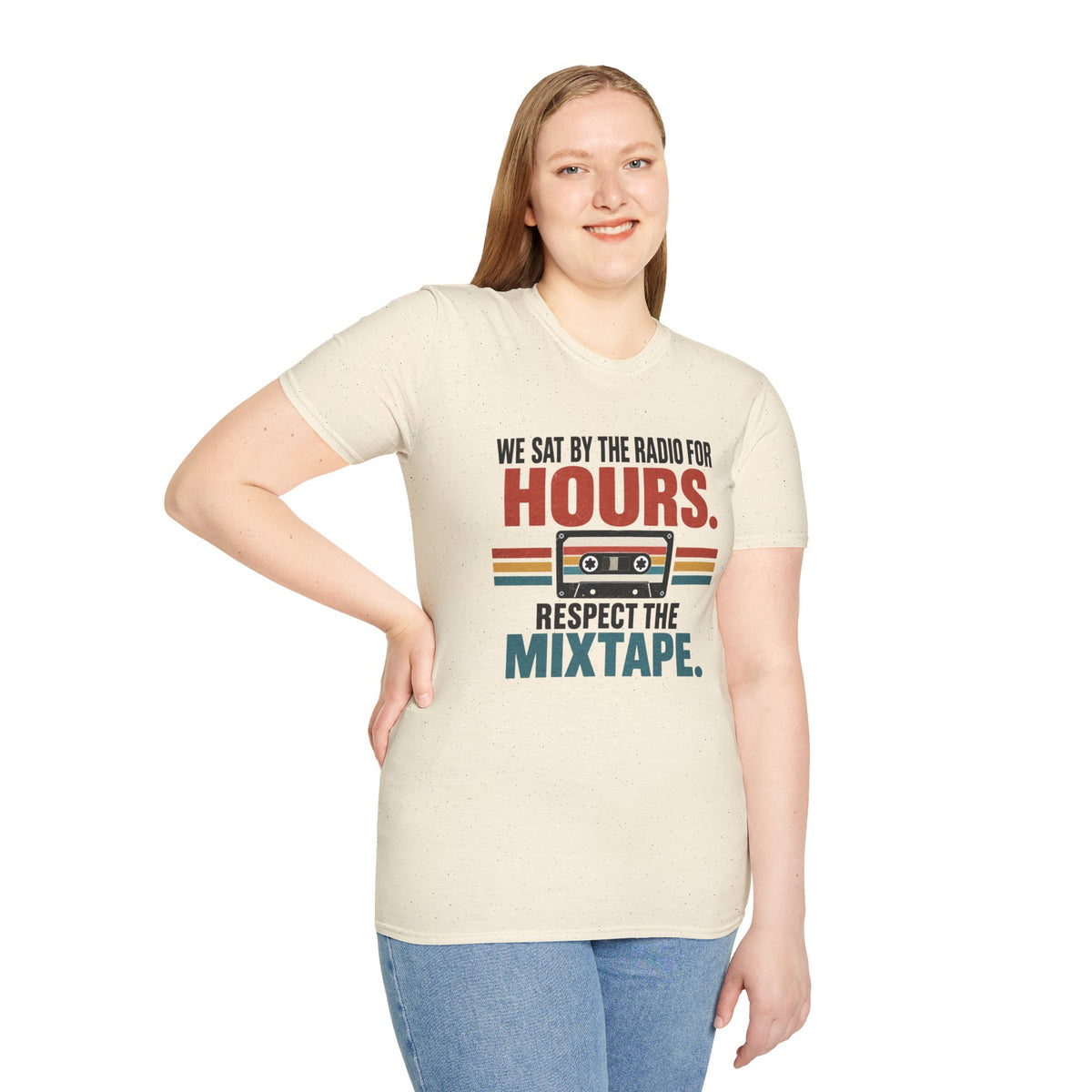 Retro Mixtape T-Shirt – "We Sat by the Radio for Hours. Respect the Mixtape." Unisex Shirt