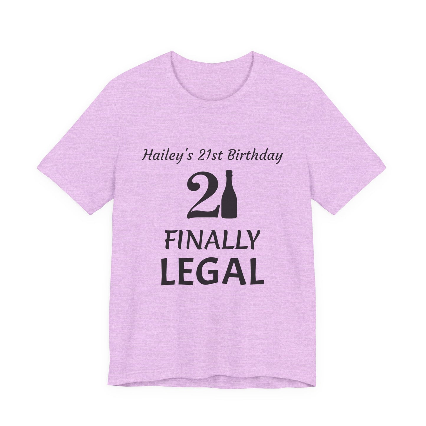 Personalized 21st Birthday t-shirt Unisex Jersey Short Sleeve Tee Shirt
