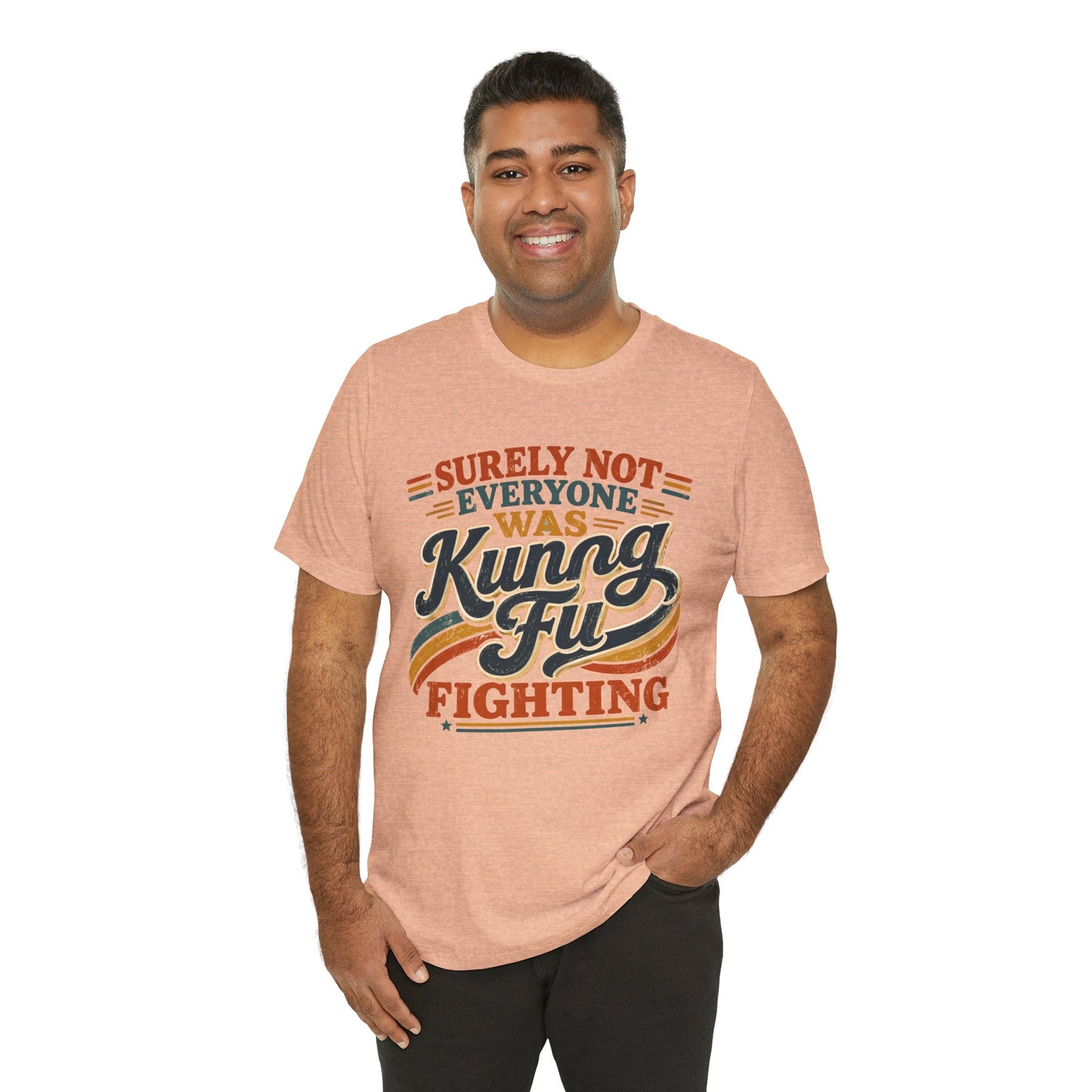 Unisex Kung Fu Fighting Retro Graphic Tee – Surely Not Everyone Was Kung Fu Fighting T-Shirt Short Sleeve Shirt