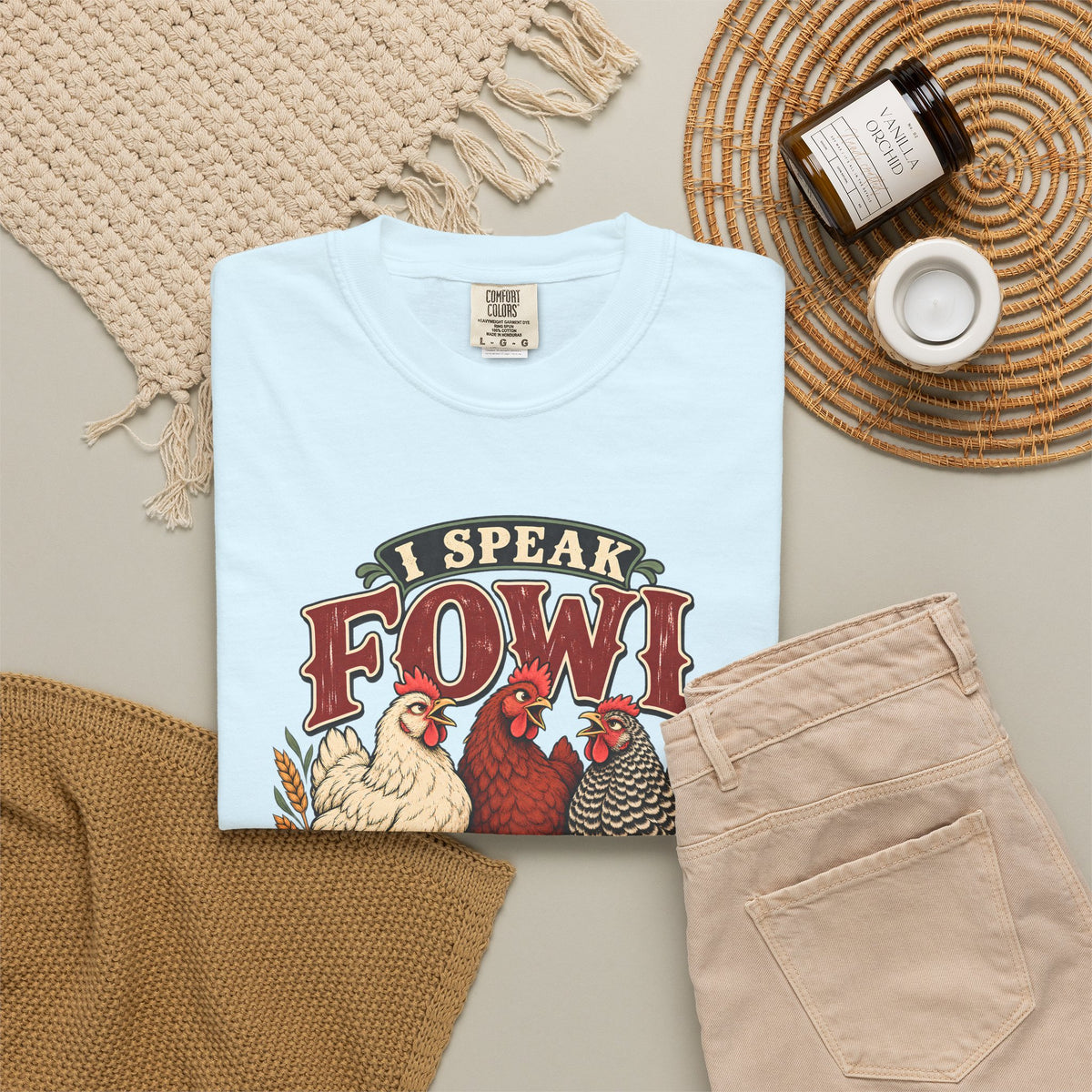 I Speak Fowl Language Graphic T-Shirt Short Sleeve Shirt