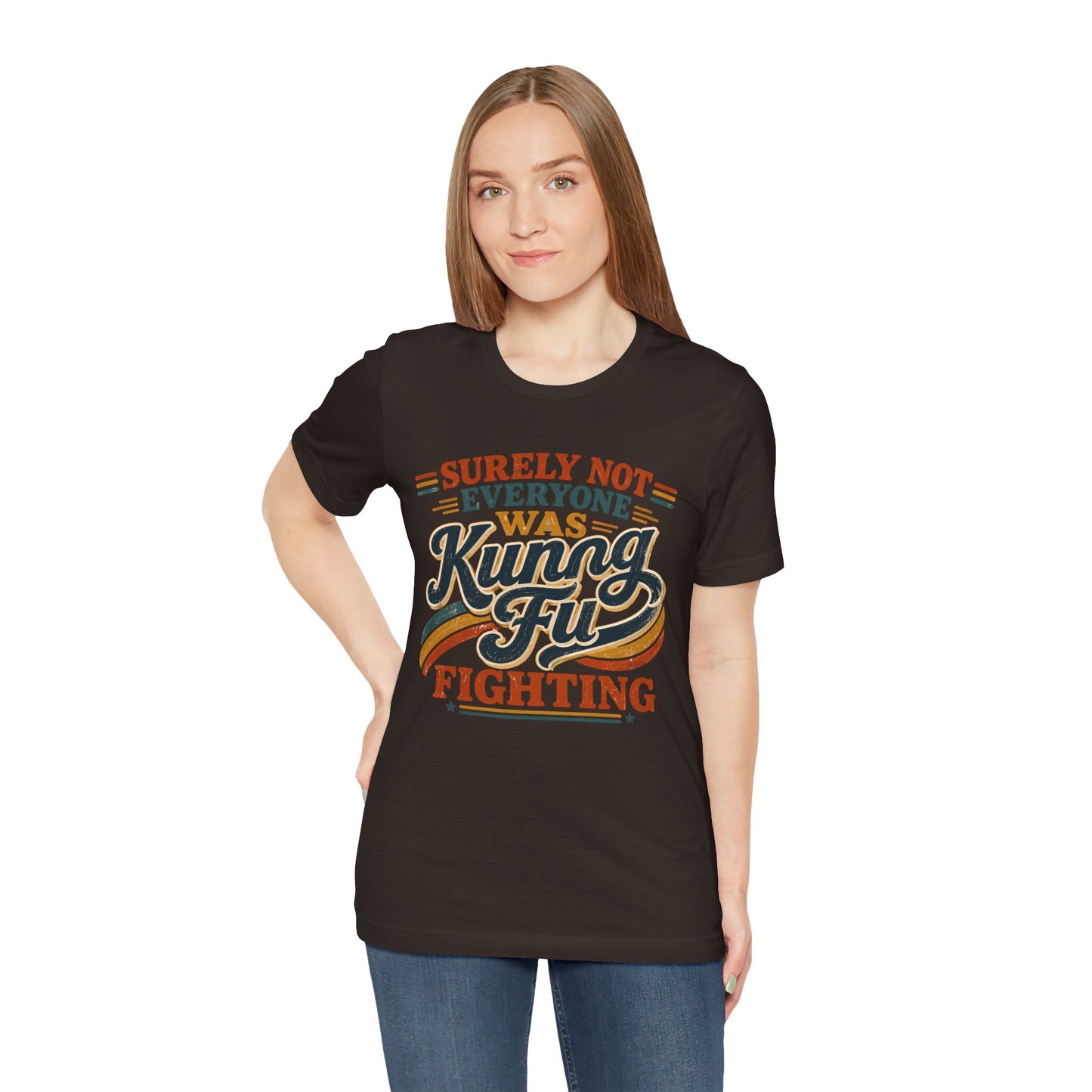 Unisex Kung Fu Fighting Retro Graphic Tee – Surely Not Everyone Was Kung Fu Fighting T-Shirt Short Sleeve Shirt