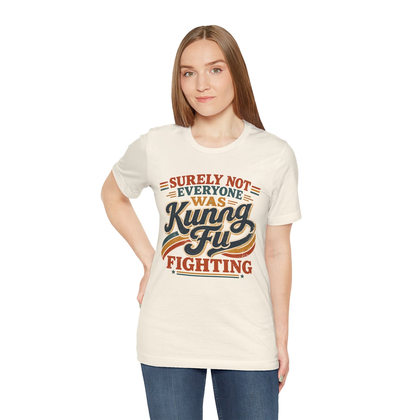 Unisex Kung Fu Fighting Retro Graphic Tee – Surely Not Everyone Was Kung Fu Fighting T-Shirt Short Sleeve Shirt