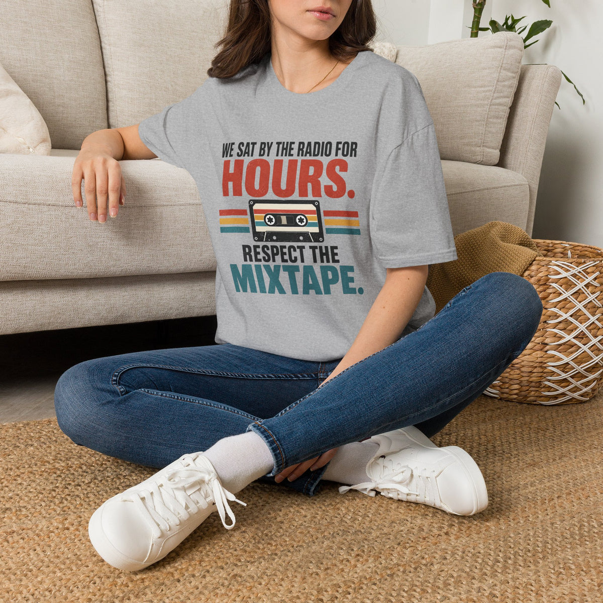 Retro Mixtape T-Shirt – "We Sat by the Radio for Hours. Respect the Mixtape." Unisex Shirt