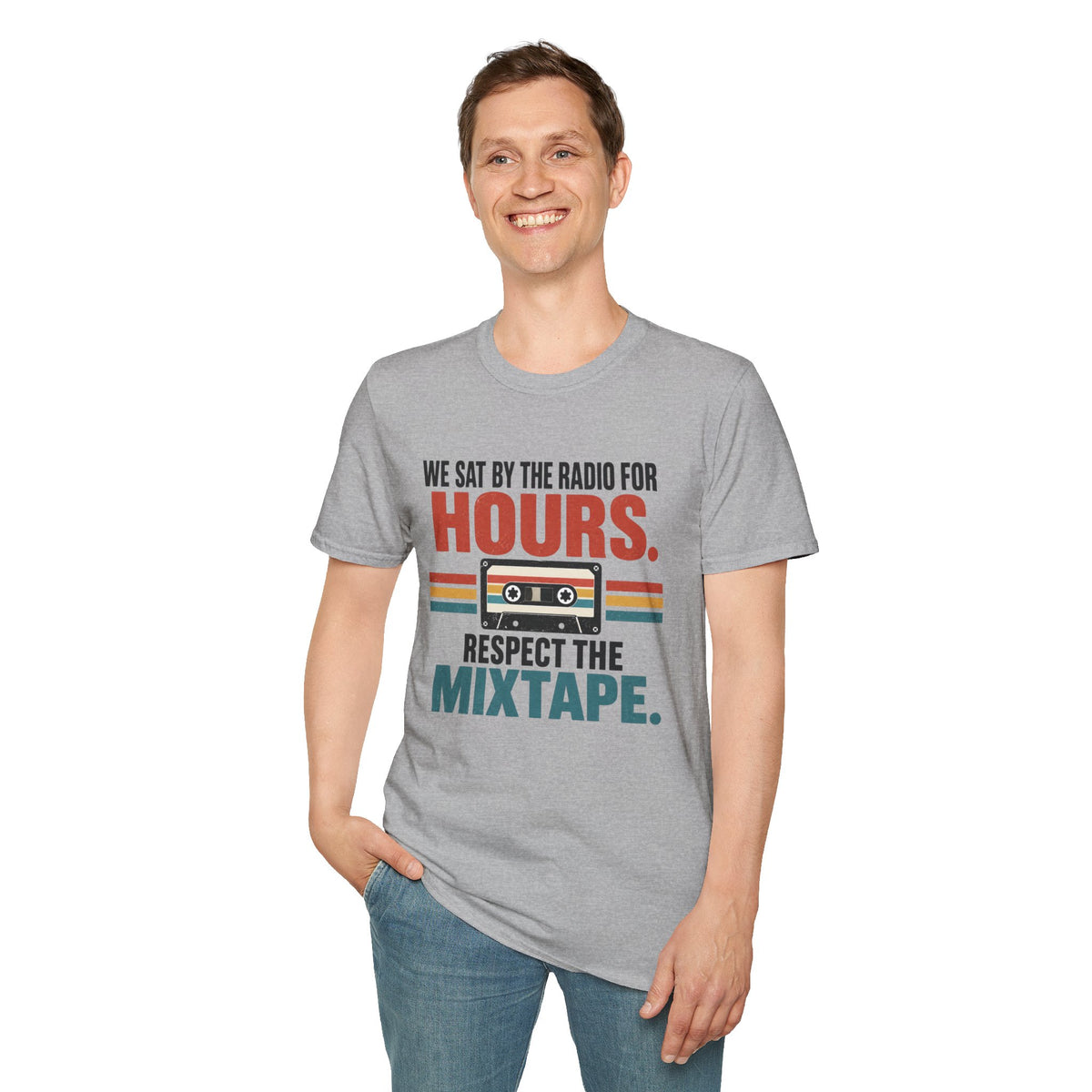 Retro Mixtape T-Shirt – "We Sat by the Radio for Hours. Respect the Mixtape." Unisex Shirt