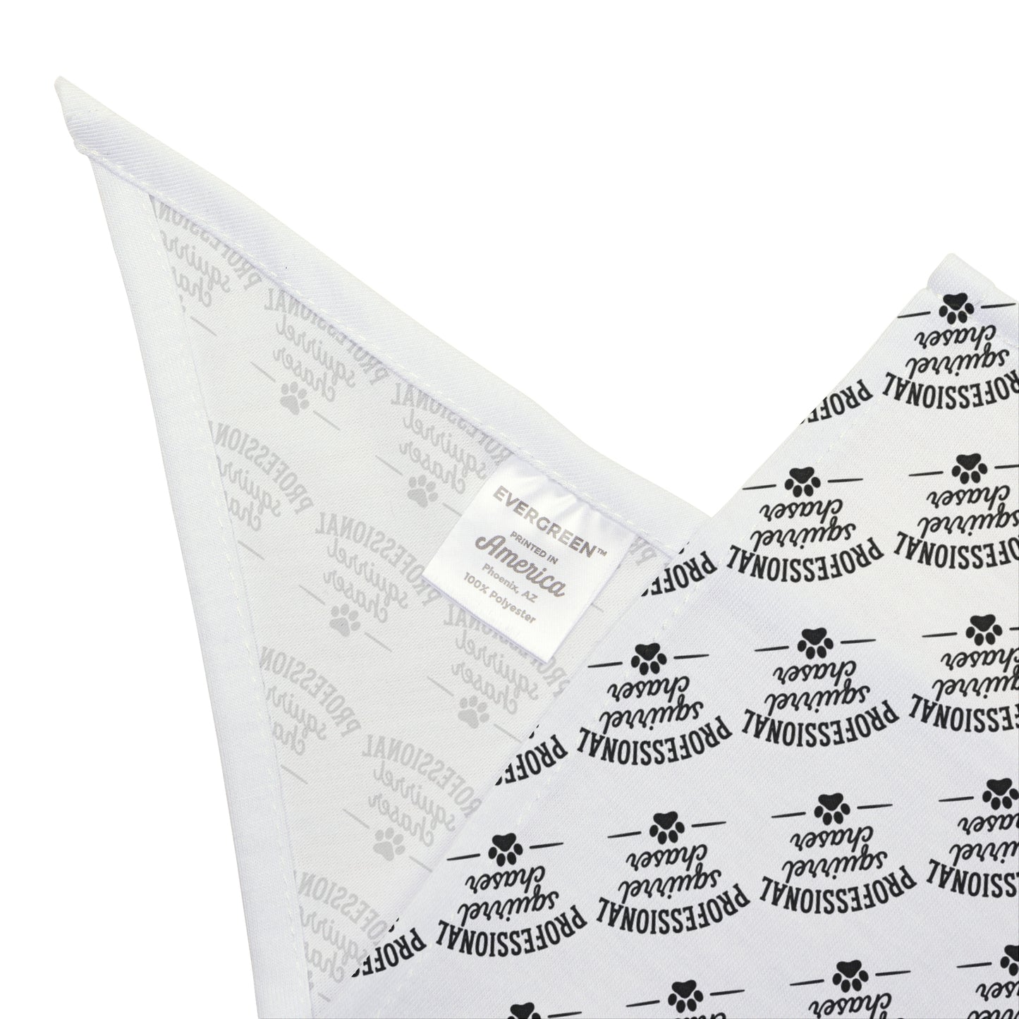 Pet Bandana Repeating Neutral Design for Dogs Professional Squirrel Chaser