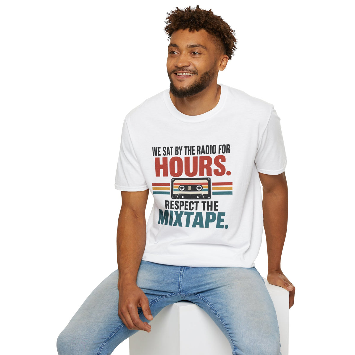 Retro Mixtape T-Shirt – "We Sat by the Radio for Hours. Respect the Mixtape." Unisex Shirt