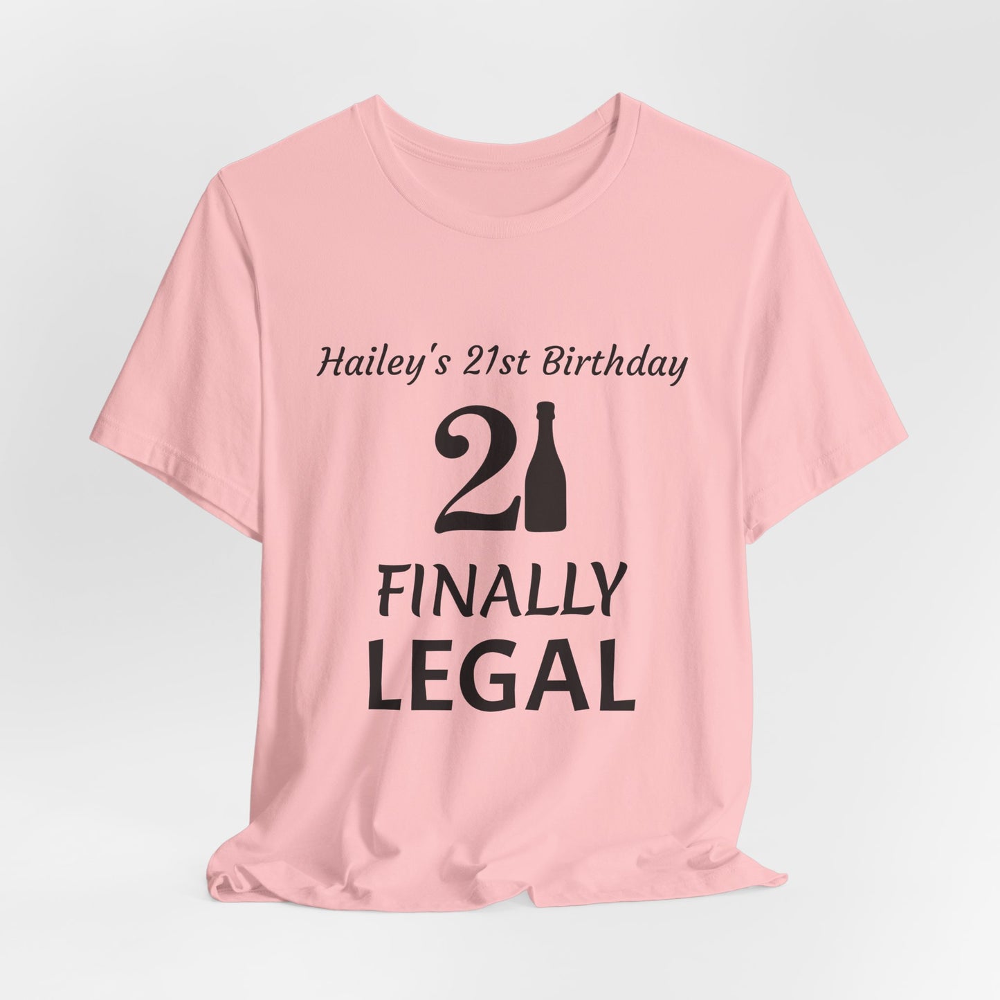 Personalized 21st Birthday t-shirt Unisex Jersey Short Sleeve Tee Shirt