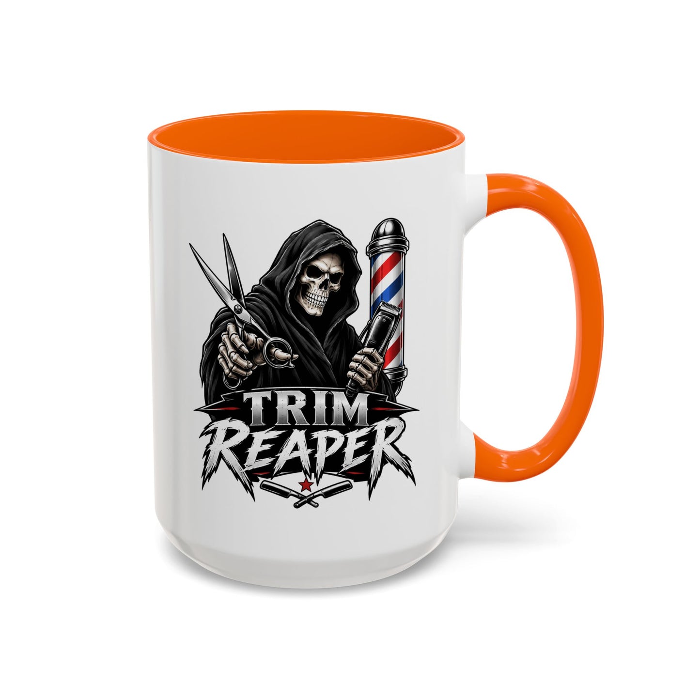 Barber 'Trim Reaper' Accent Coffee Mug – 11/15oz Gift for Barbers & Stylists