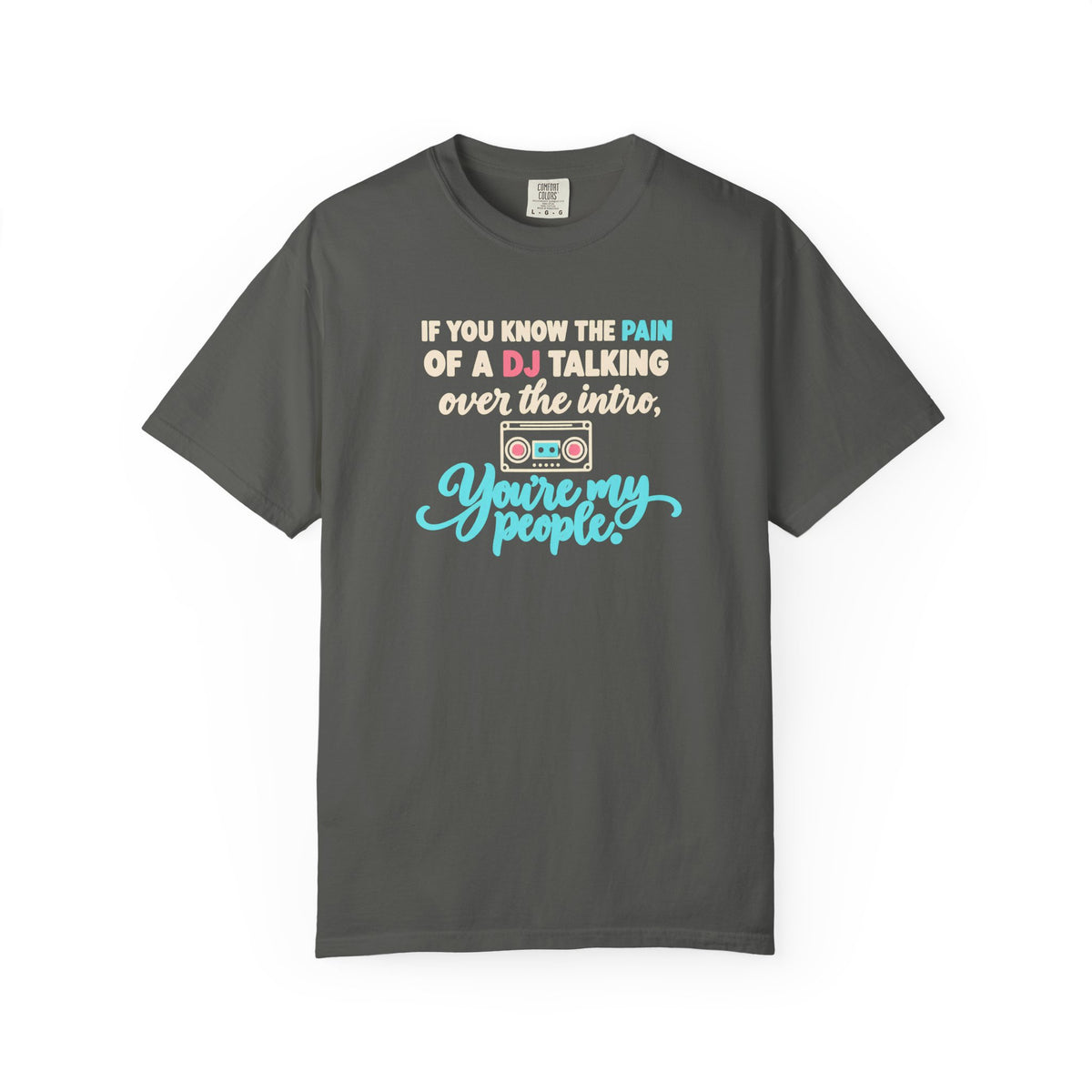 Unisex Garment-Dyed T-shirt retro mixed tape DJ