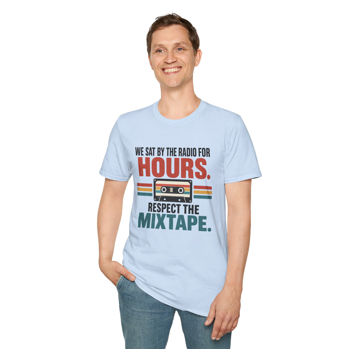 Retro Mixtape T-Shirt – "We Sat by the Radio for Hours. Respect the Mixtape." Unisex Shirt