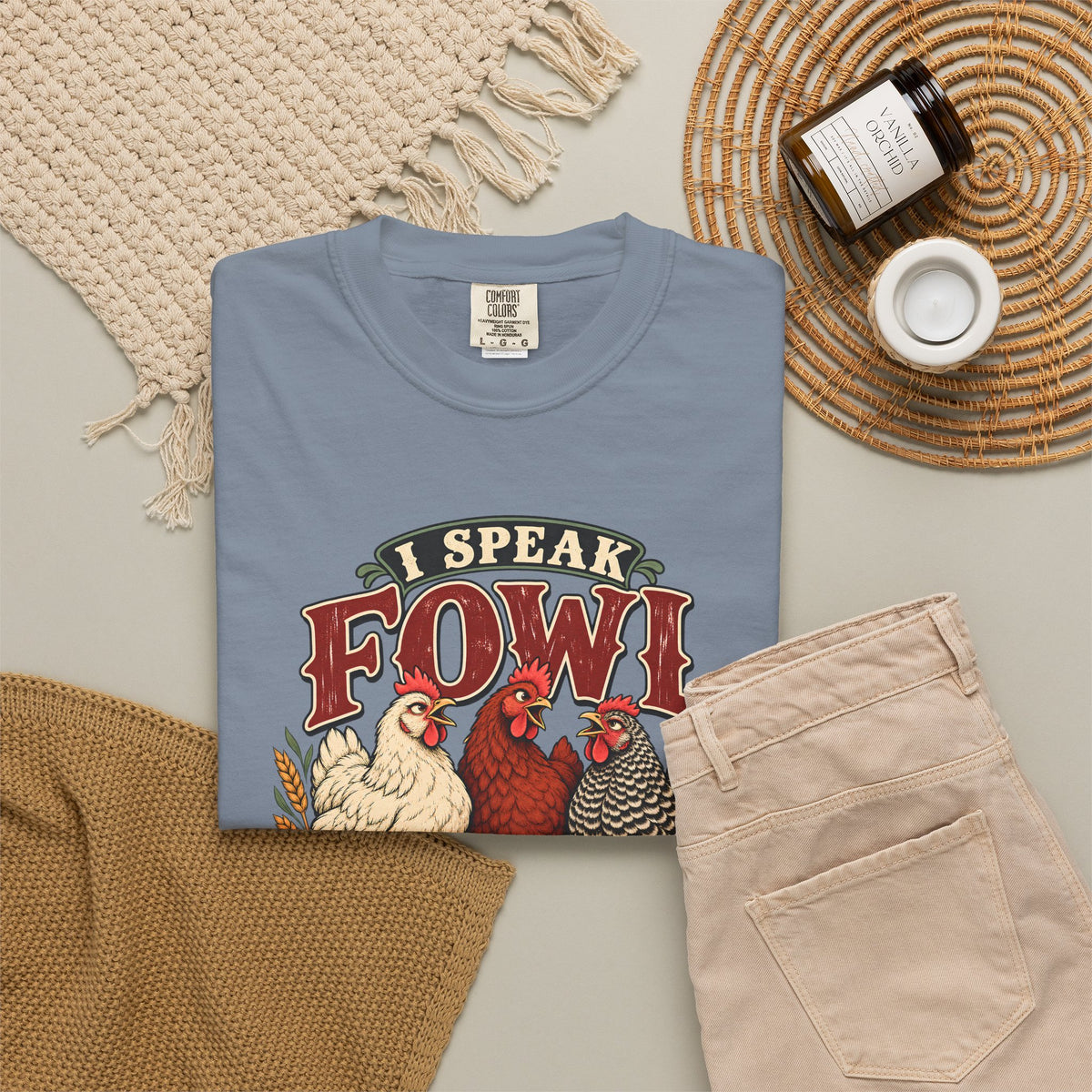 I Speak Fowl Language Graphic T-Shirt Short Sleeve Shirt