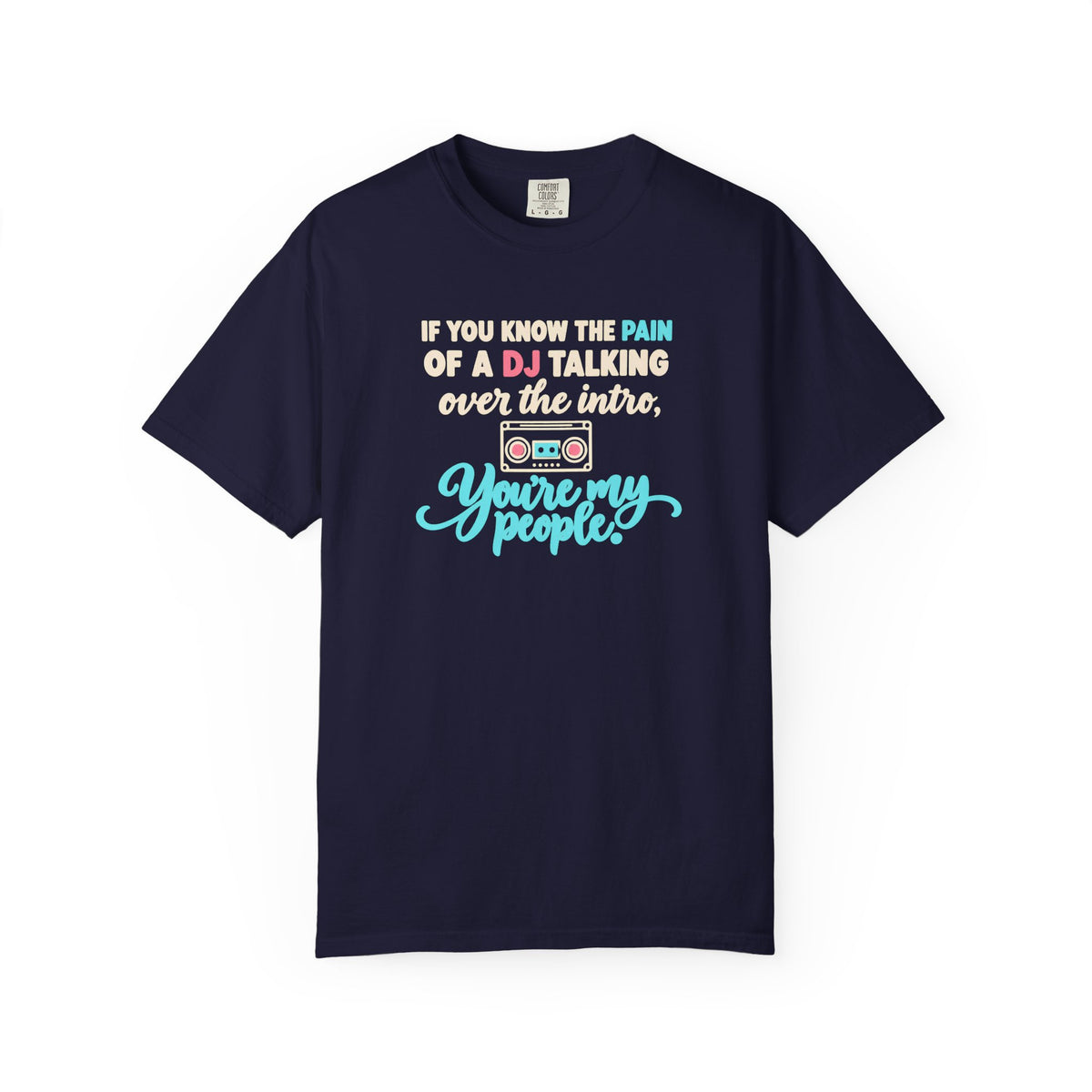 Unisex Garment-Dyed T-shirt retro mixed tape DJ