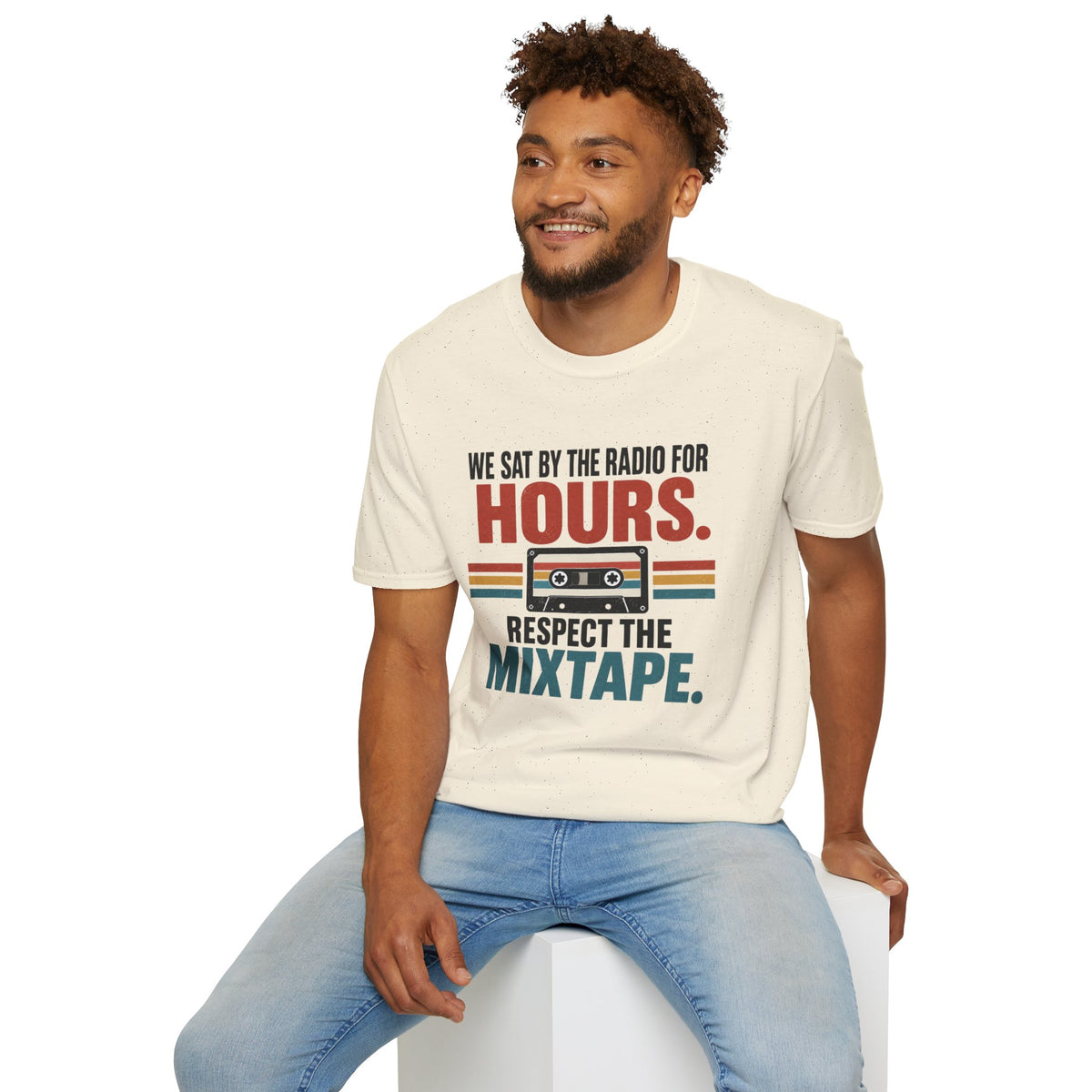 Retro Mixtape T-Shirt – "We Sat by the Radio for Hours. Respect the Mixtape." Unisex Shirt