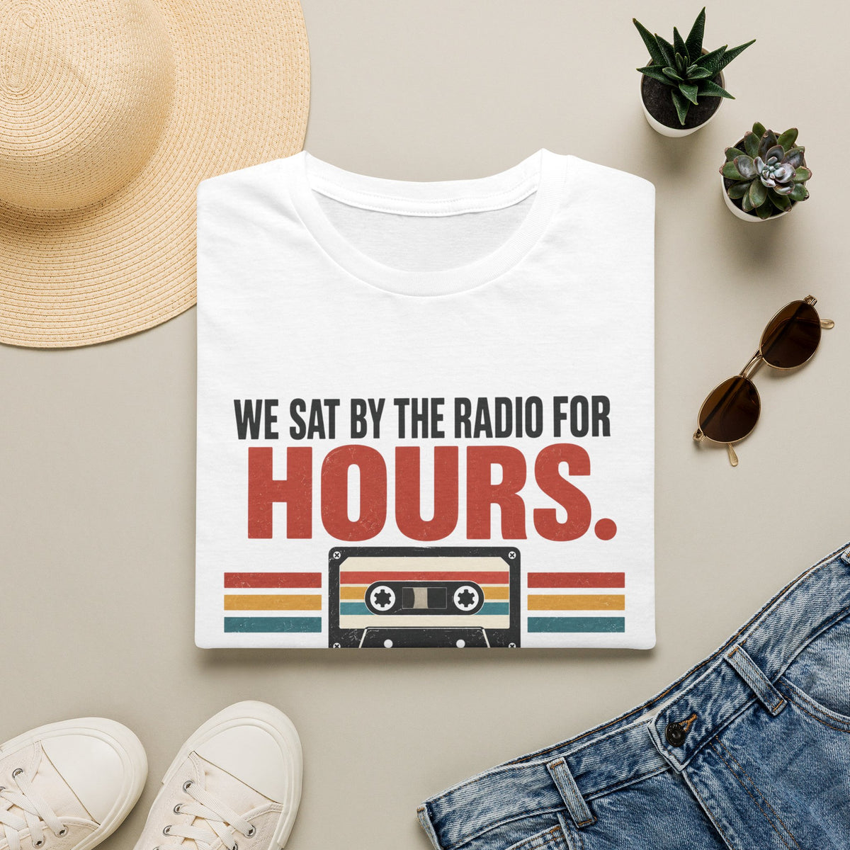 Retro Mixtape T-Shirt – "We Sat by the Radio for Hours. Respect the Mixtape." Unisex Shirt