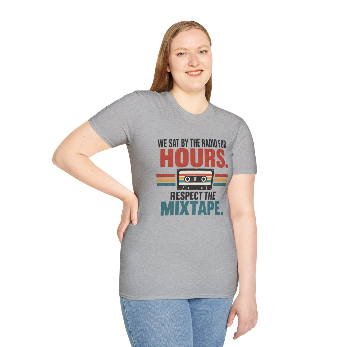 Retro Mixtape T-Shirt – "We Sat by the Radio for Hours. Respect the Mixtape." Unisex Shirt
