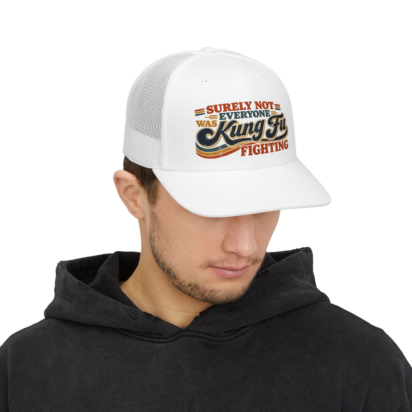 Surely Not Everyone Was Kung Fu Fighting Snapback Trucker Cap — Retro Arts Hat