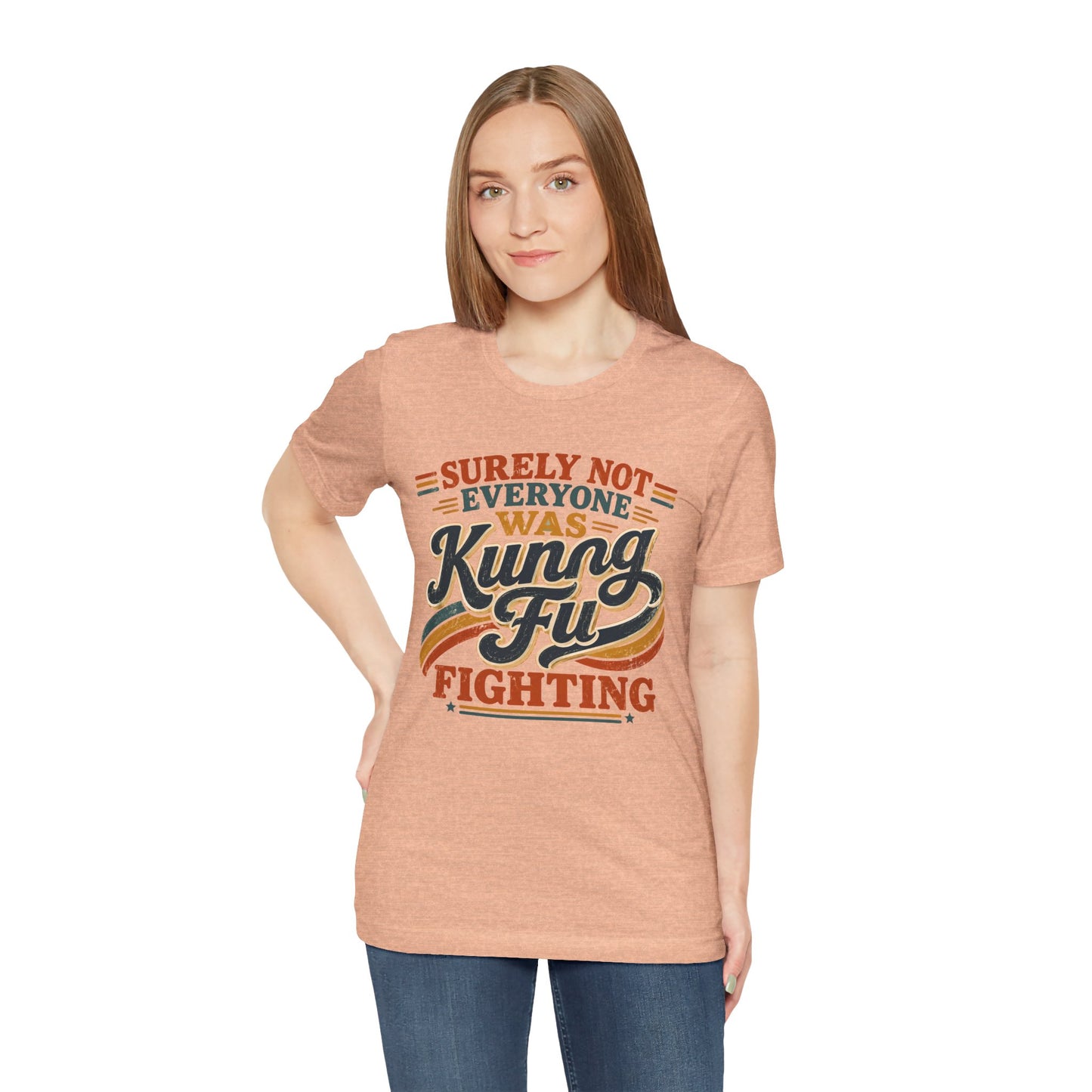 Unisex Kung Fu Fighting Retro Graphic Tee – Surely Not Everyone Was Kung Fu Fighting T-Shirt Short Sleeve Shirt