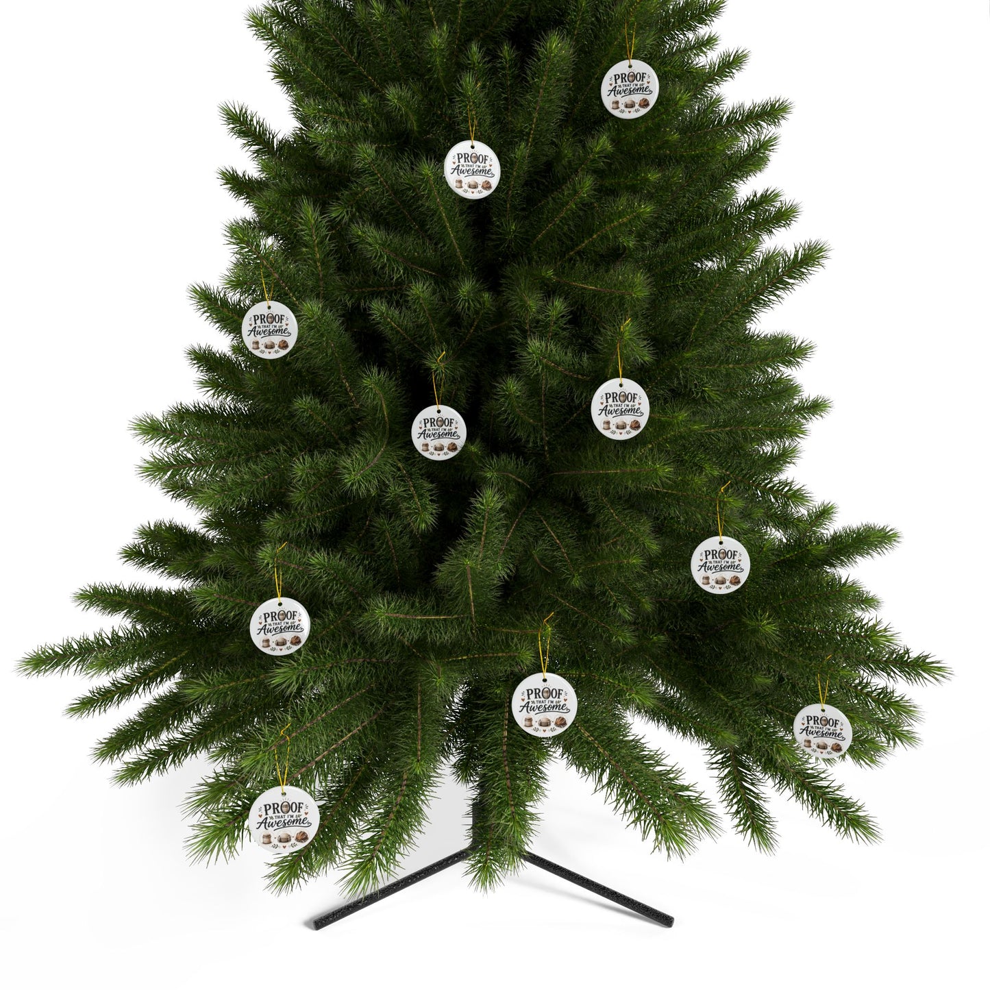 Sour Dough Bread Ceramic Ornament — "Proof That I'm Awesome" Holiday Baking Keepsake Decoration