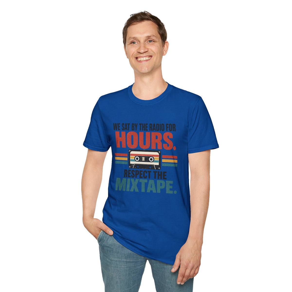 Retro Mixtape T-Shirt – "We Sat by the Radio for Hours. Respect the Mixtape." Unisex Shirt