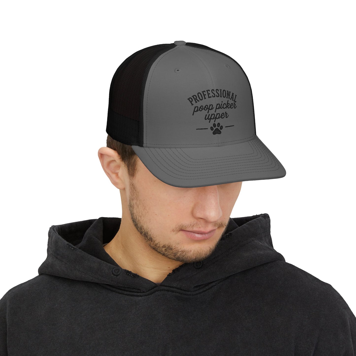 Trucker Cap — "Professional Poop Picker Upper" Dog Lover Snapback