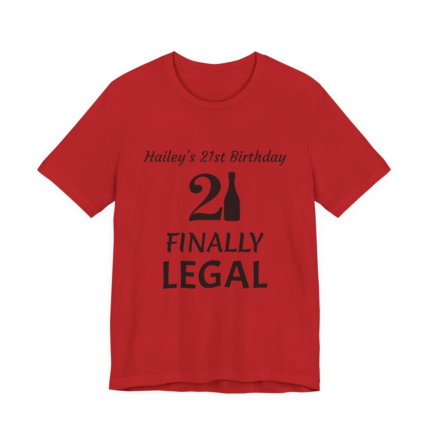 Personalized 21st Birthday t-shirt Unisex Jersey Short Sleeve Tee Shirt