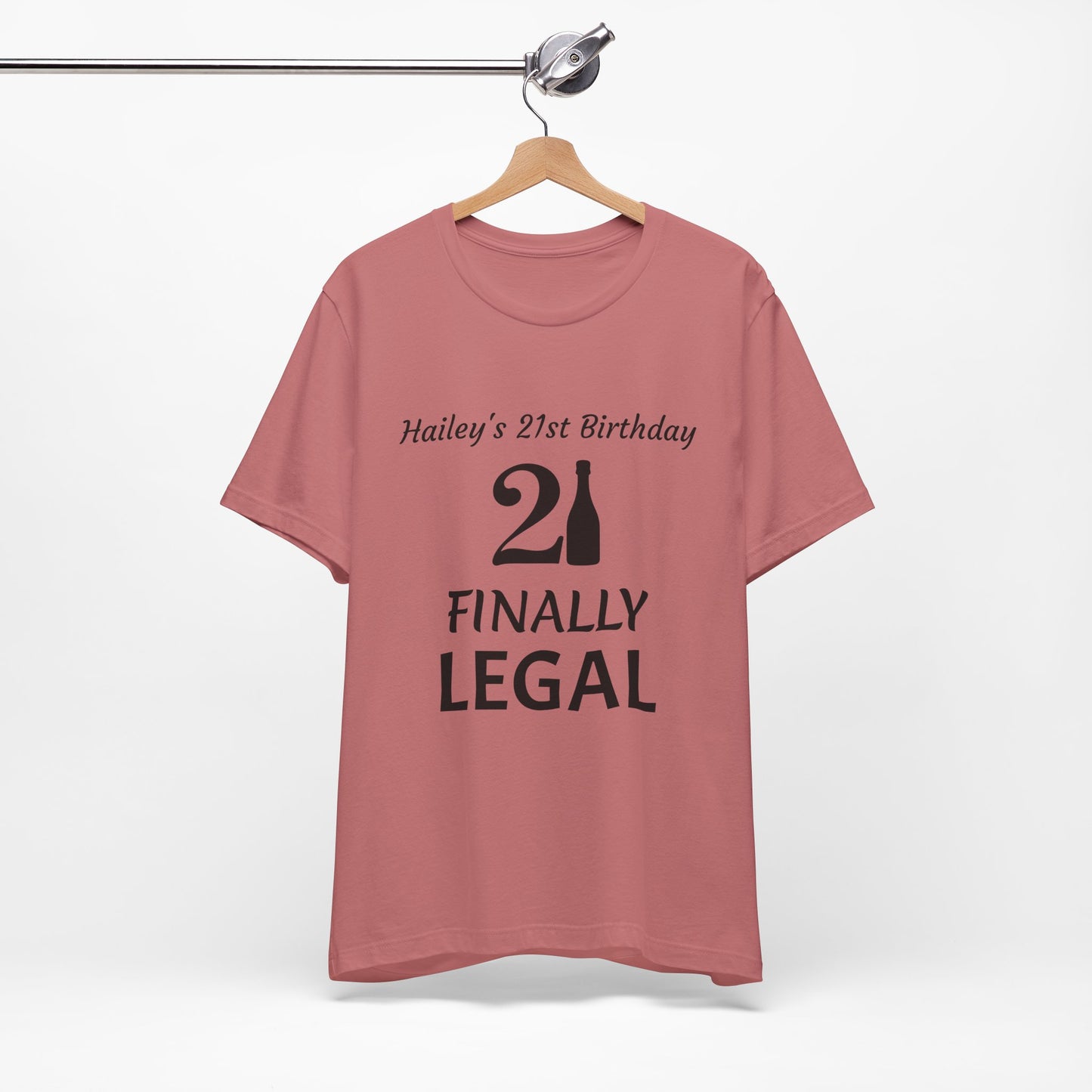 Personalized 21st Birthday t-shirt Unisex Jersey Short Sleeve Tee Shirt