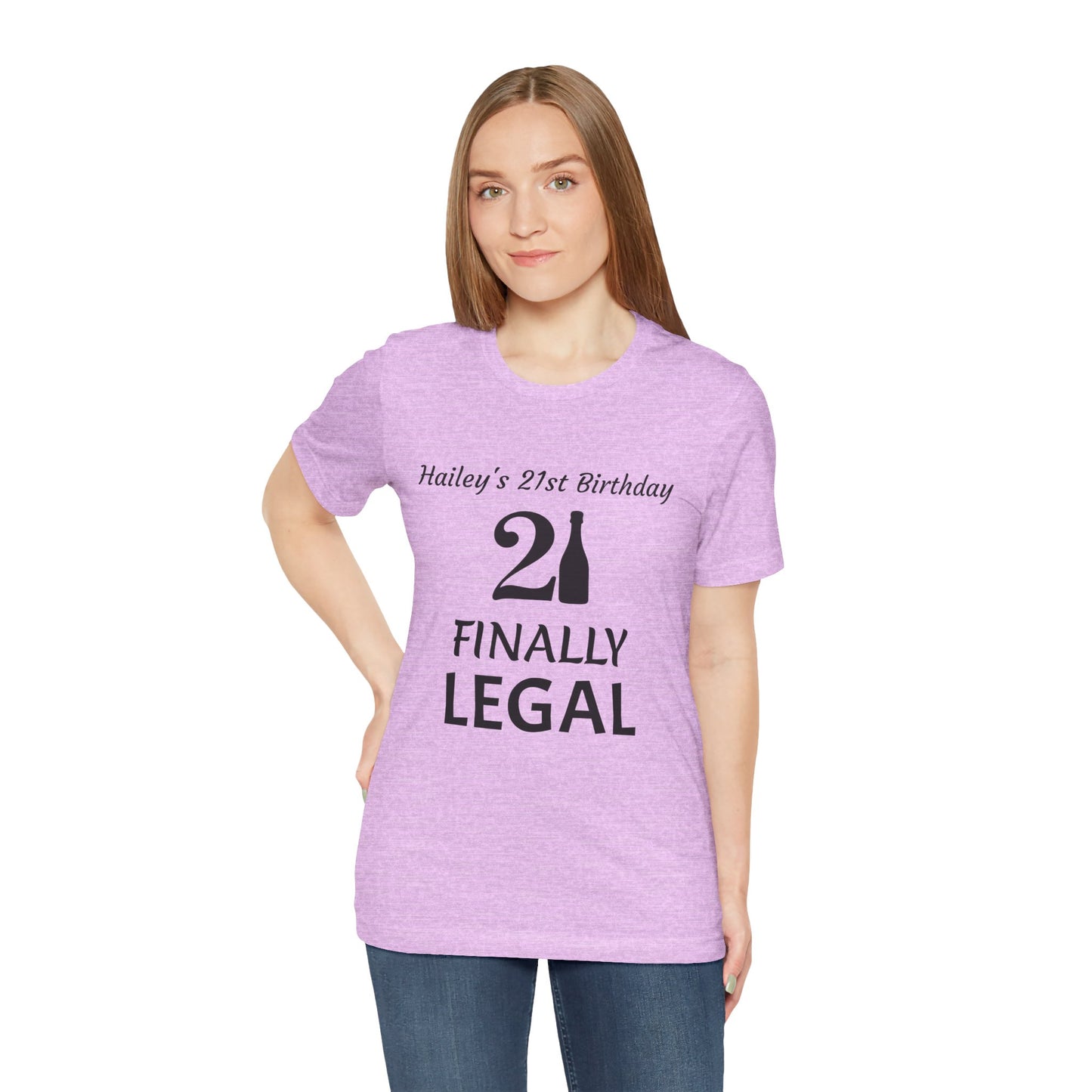 Personalized 21st Birthday t-shirt Unisex Jersey Short Sleeve Tee Shirt