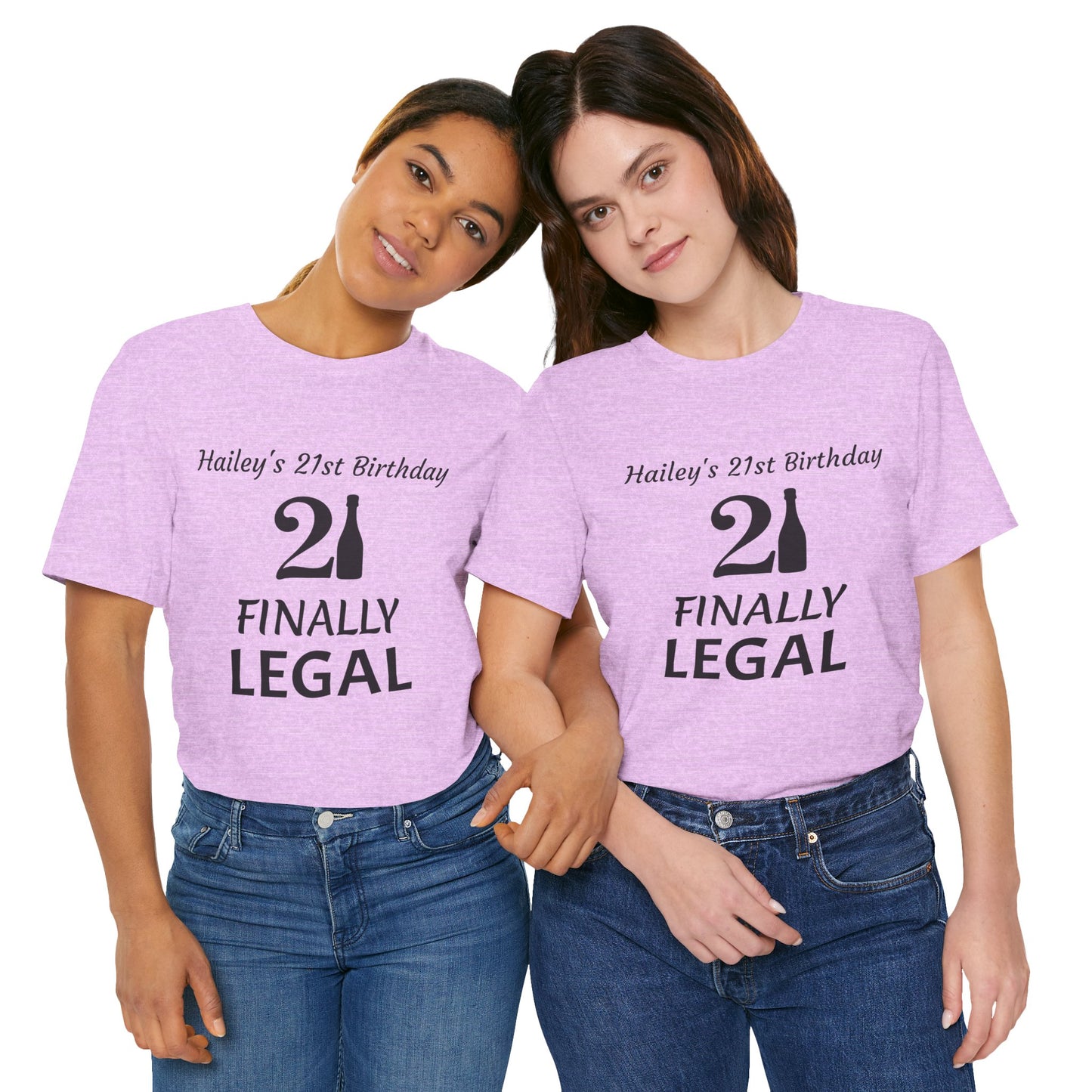 Personalized 21st Birthday t-shirt Unisex Jersey Short Sleeve Tee Shirt