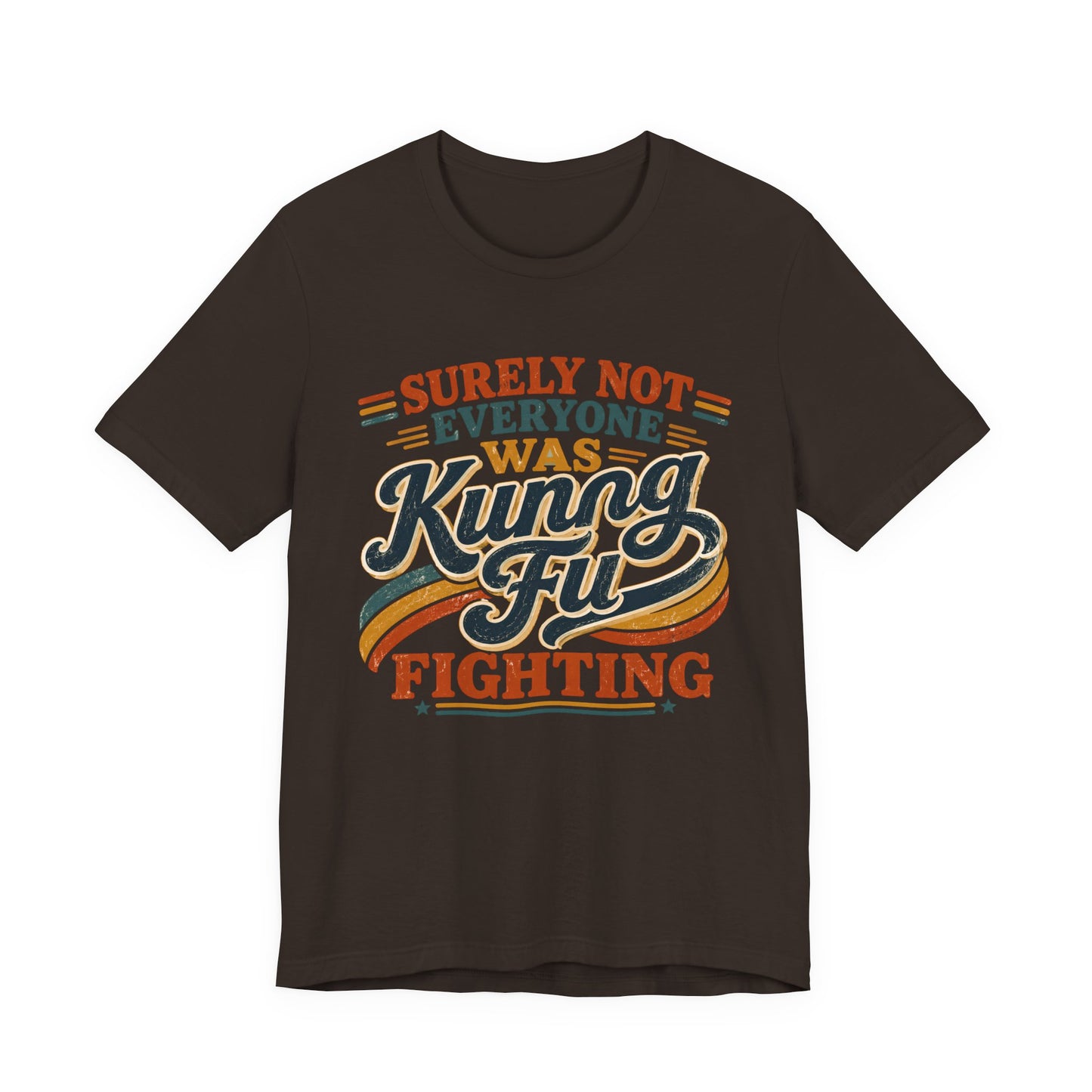 Unisex Kung Fu Fighting Retro Graphic Tee – Surely Not Everyone Was Kung Fu Fighting T-Shirt Short Sleeve Shirt