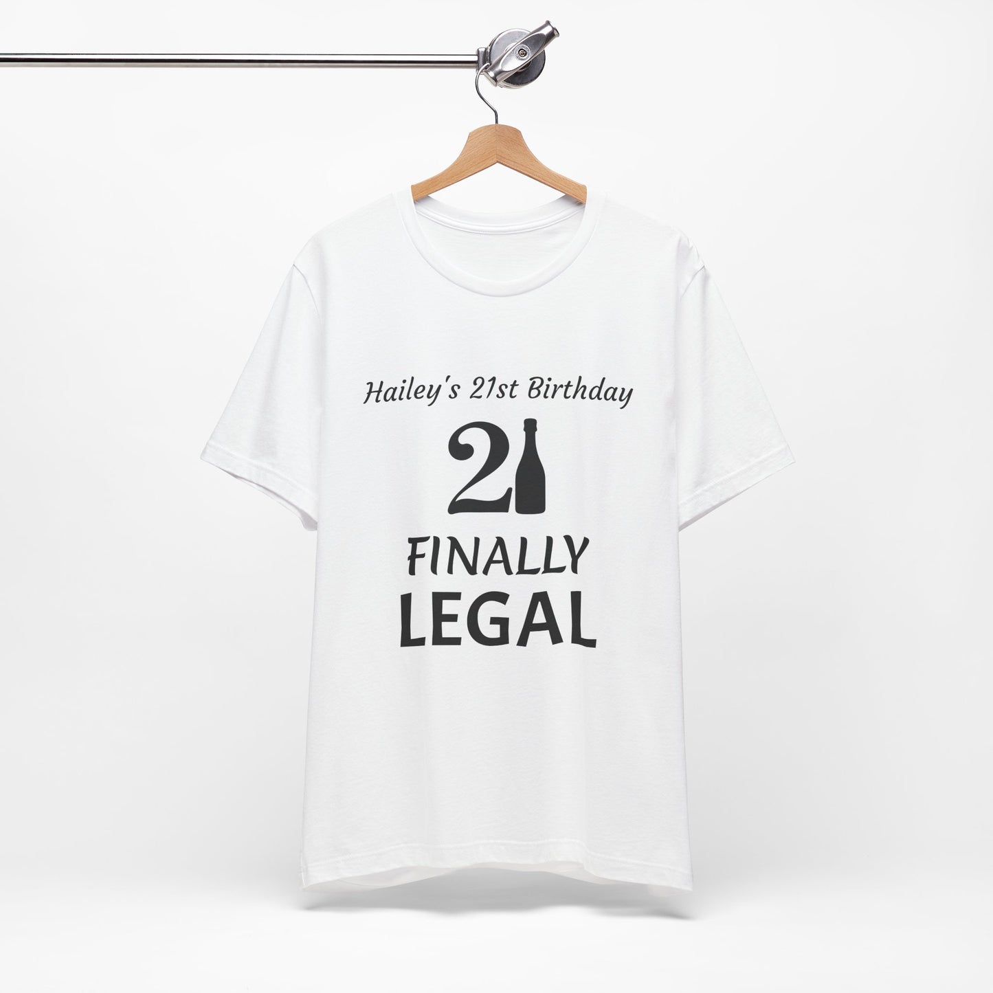 Personalized 21st Birthday t-shirt Unisex Jersey Short Sleeve Tee Shirt
