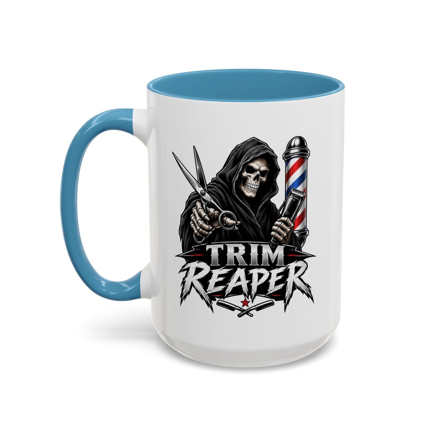 Barber 'Trim Reaper' Accent Coffee Mug – 11/15oz Gift for Barbers & Stylists