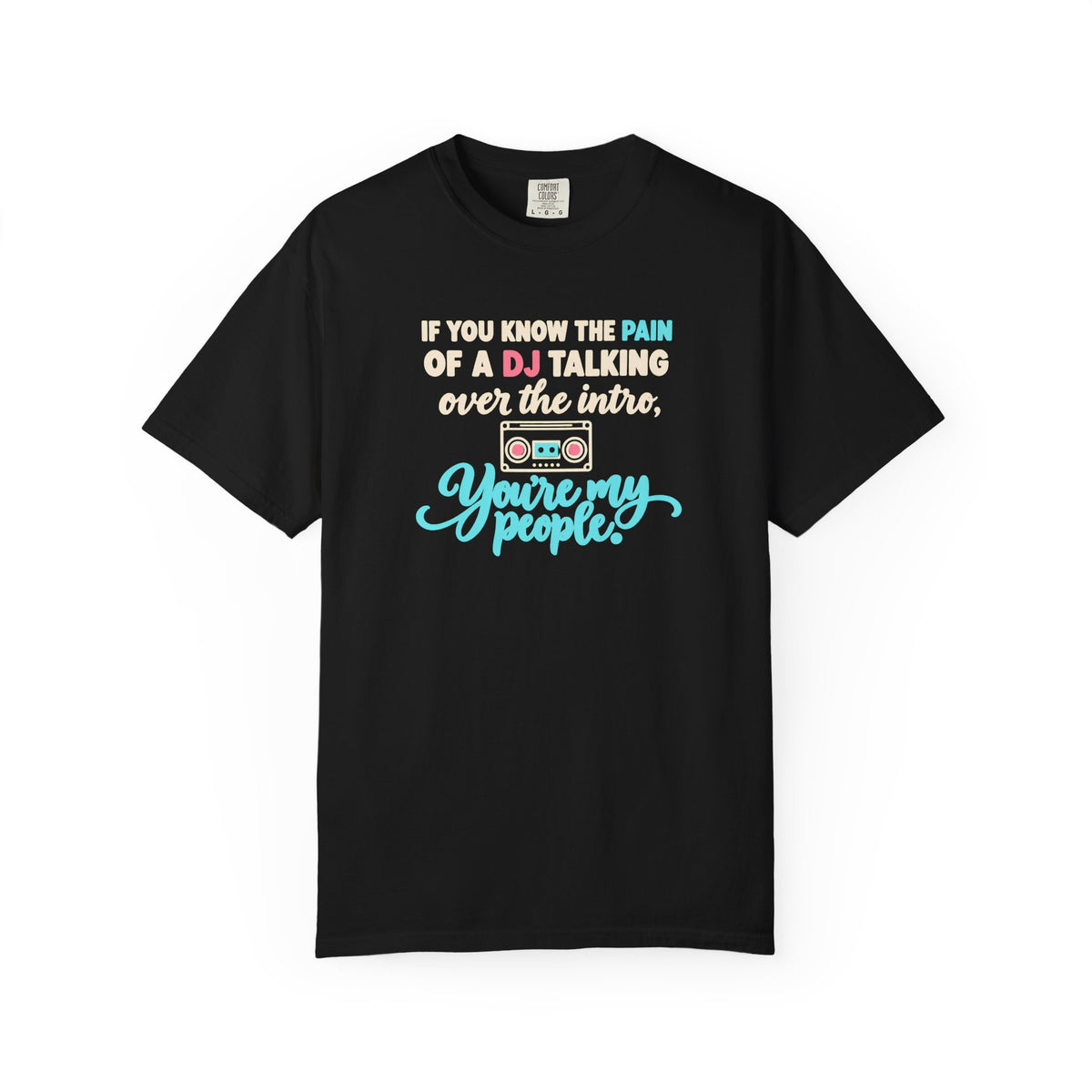 Unisex Garment-Dyed T-shirt retro mixed tape DJ