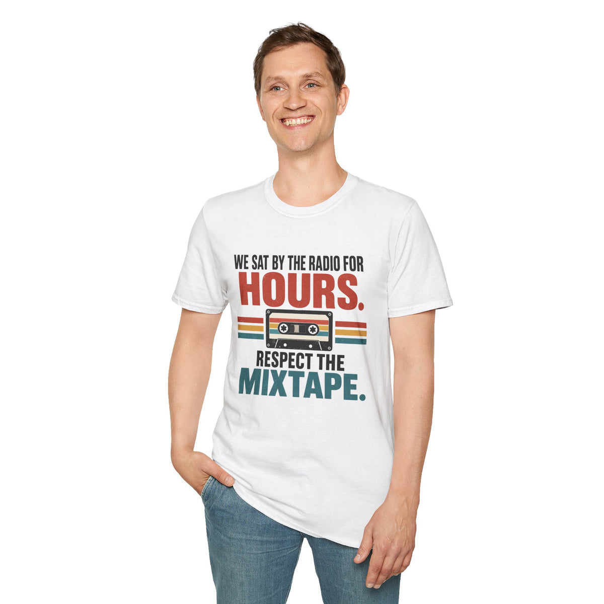 Retro Mixtape T-Shirt – "We Sat by the Radio for Hours. Respect the Mixtape." Unisex Shirt