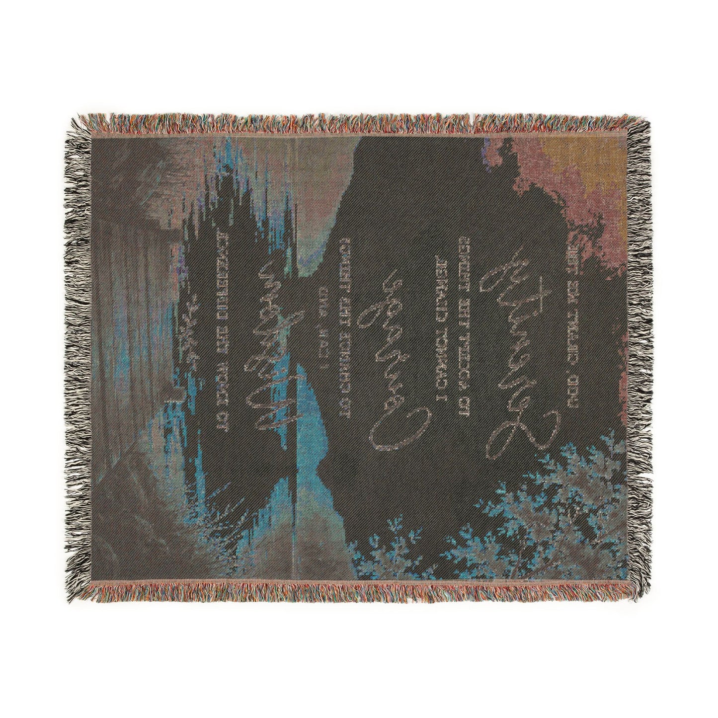Woven Blanket - Serendipity Sunrise Inspirational Throw Serenity Prayer 50x60