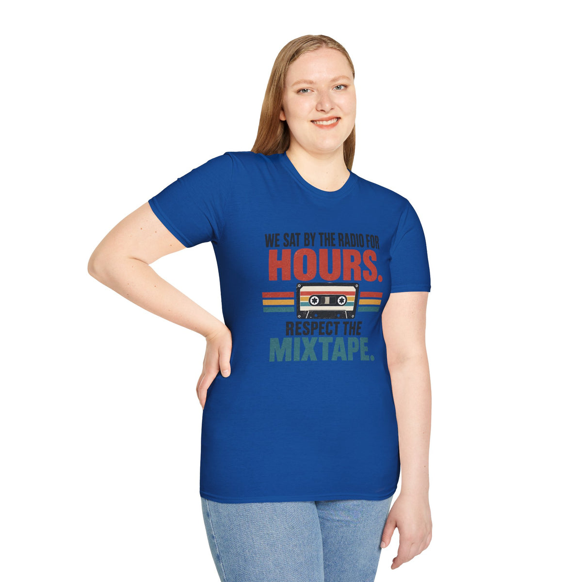 Retro Mixtape T-Shirt – "We Sat by the Radio for Hours. Respect the Mixtape." Unisex Shirt
