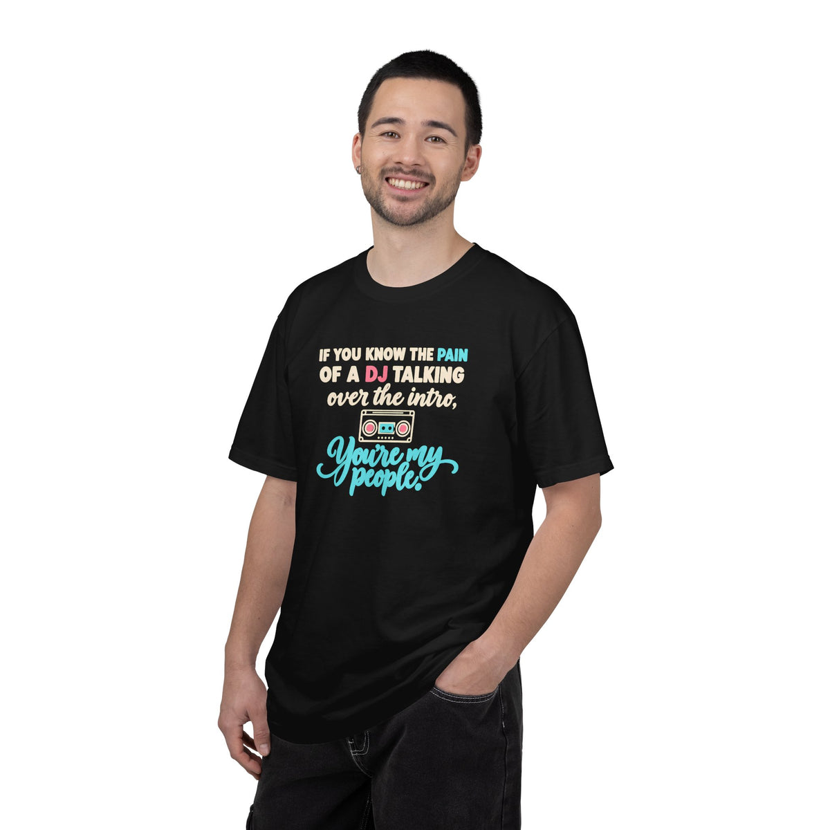 Unisex Garment-Dyed T-shirt retro mixed tape DJ