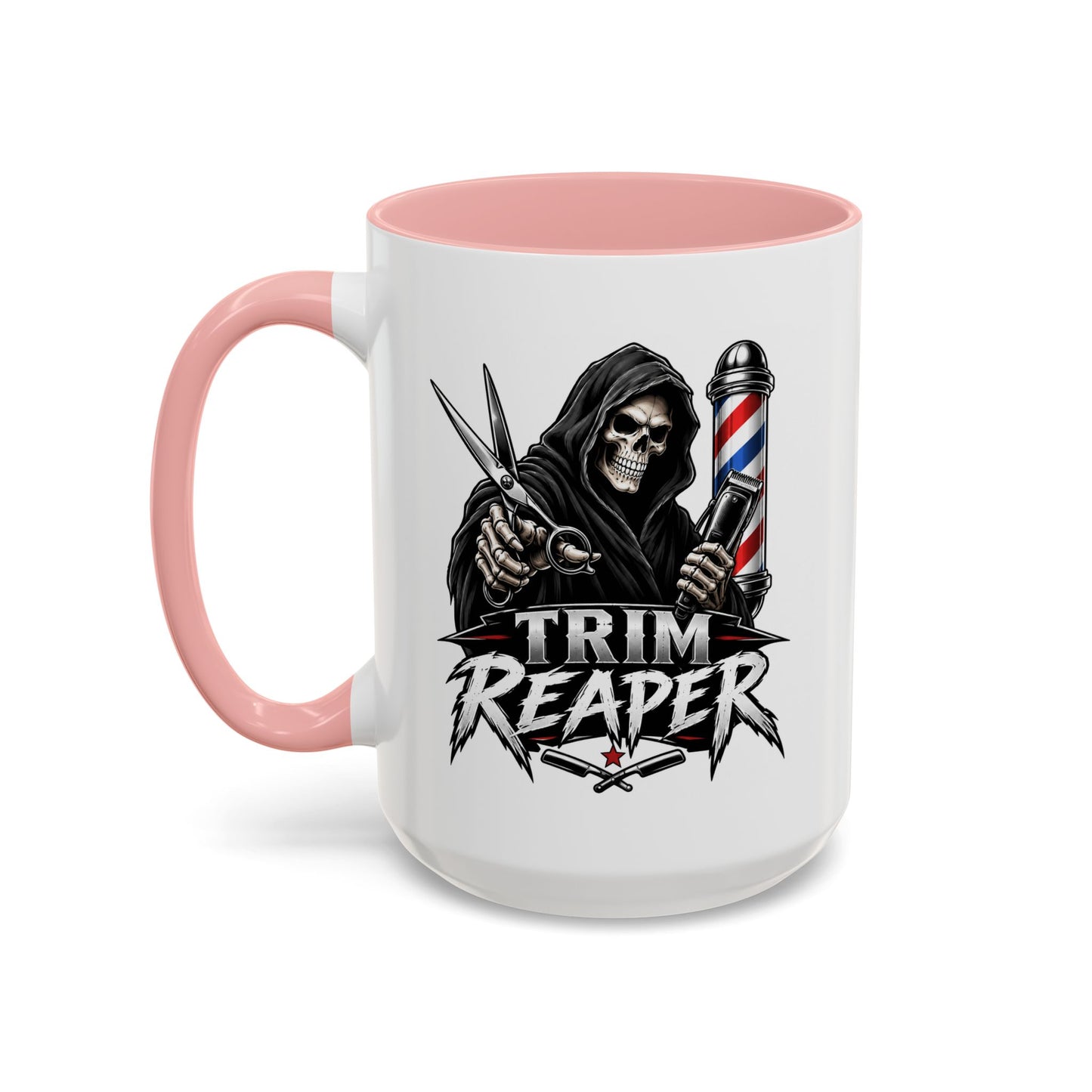 Barber 'Trim Reaper' Accent Coffee Mug – 11/15oz Gift for Barbers & Stylists