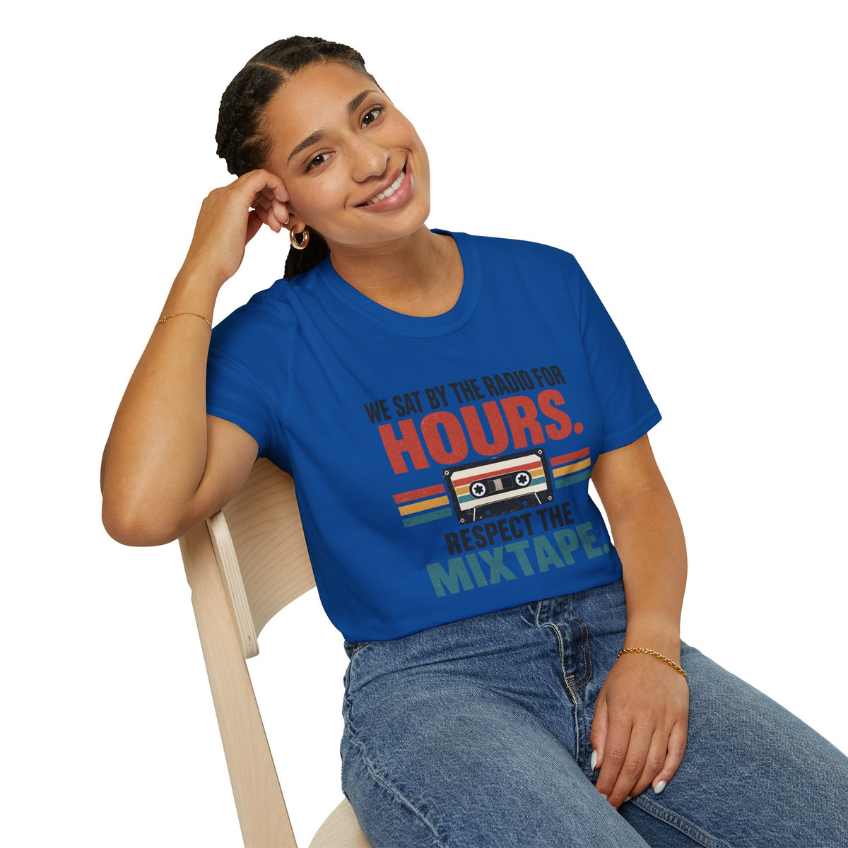 Retro Mixtape T-Shirt – "We Sat by the Radio for Hours. Respect the Mixtape." Unisex Shirt