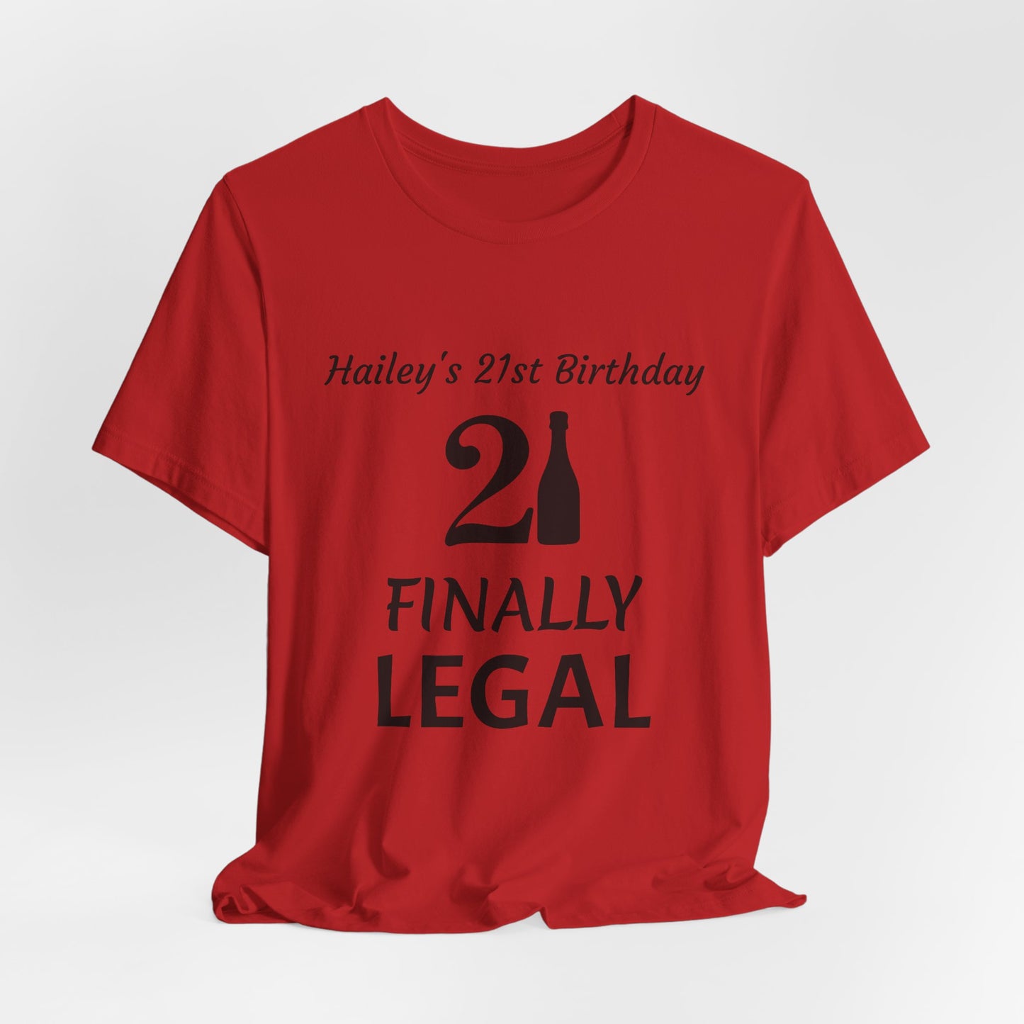 Personalized 21st Birthday t-shirt Unisex Jersey Short Sleeve Tee Shirt