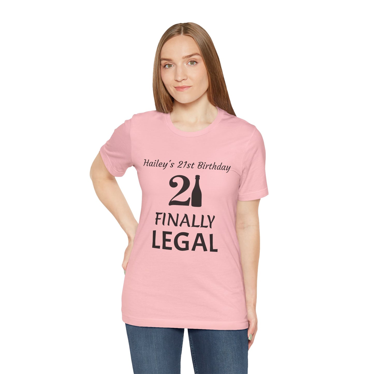 Personalized 21st Birthday t-shirt Unisex Jersey Short Sleeve Tee Shirt