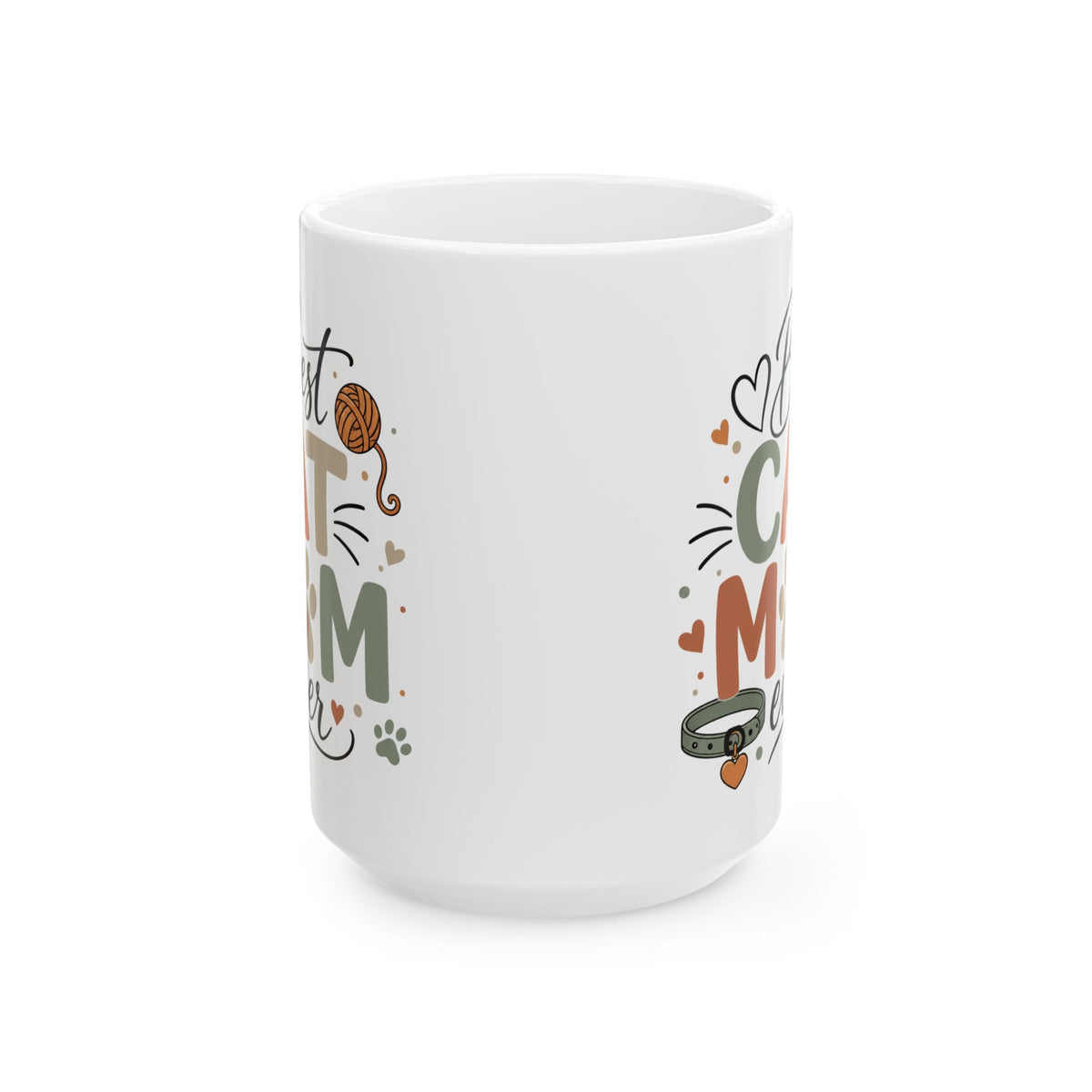 Best Cat Mom Pet Lover Gift Ceramic Mug 15 oz