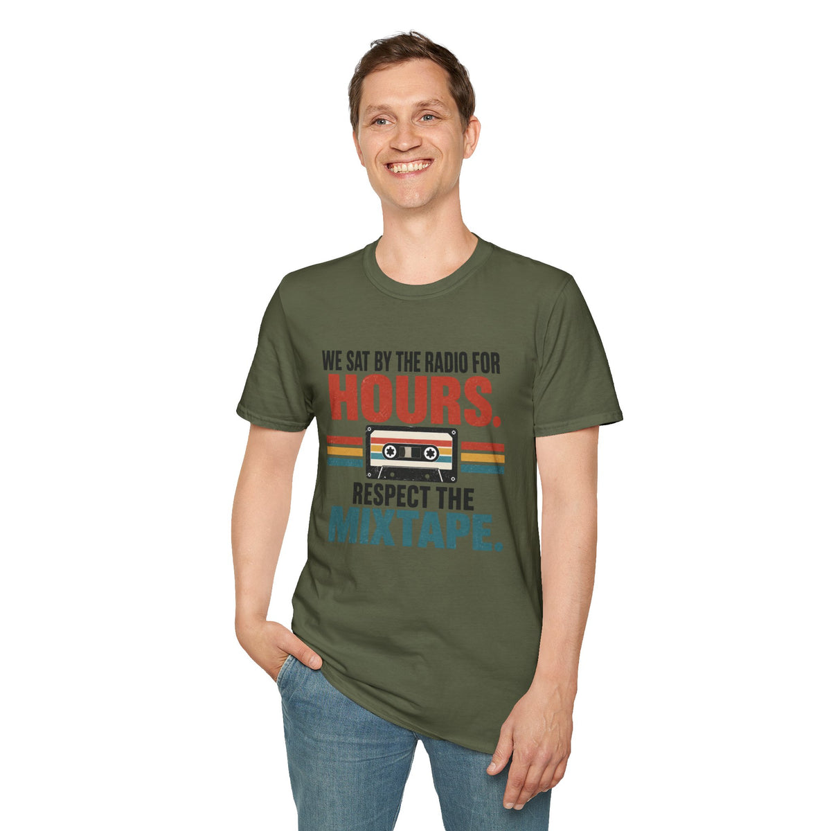 Retro Mixtape T-Shirt – "We Sat by the Radio for Hours. Respect the Mixtape." Unisex Shirt