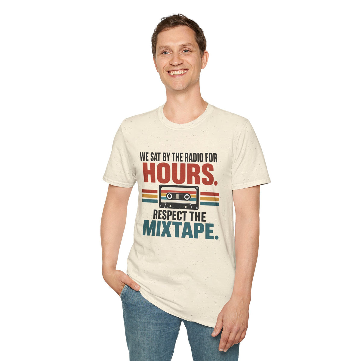Retro Mixtape T-Shirt – "We Sat by the Radio for Hours. Respect the Mixtape." Unisex Shirt