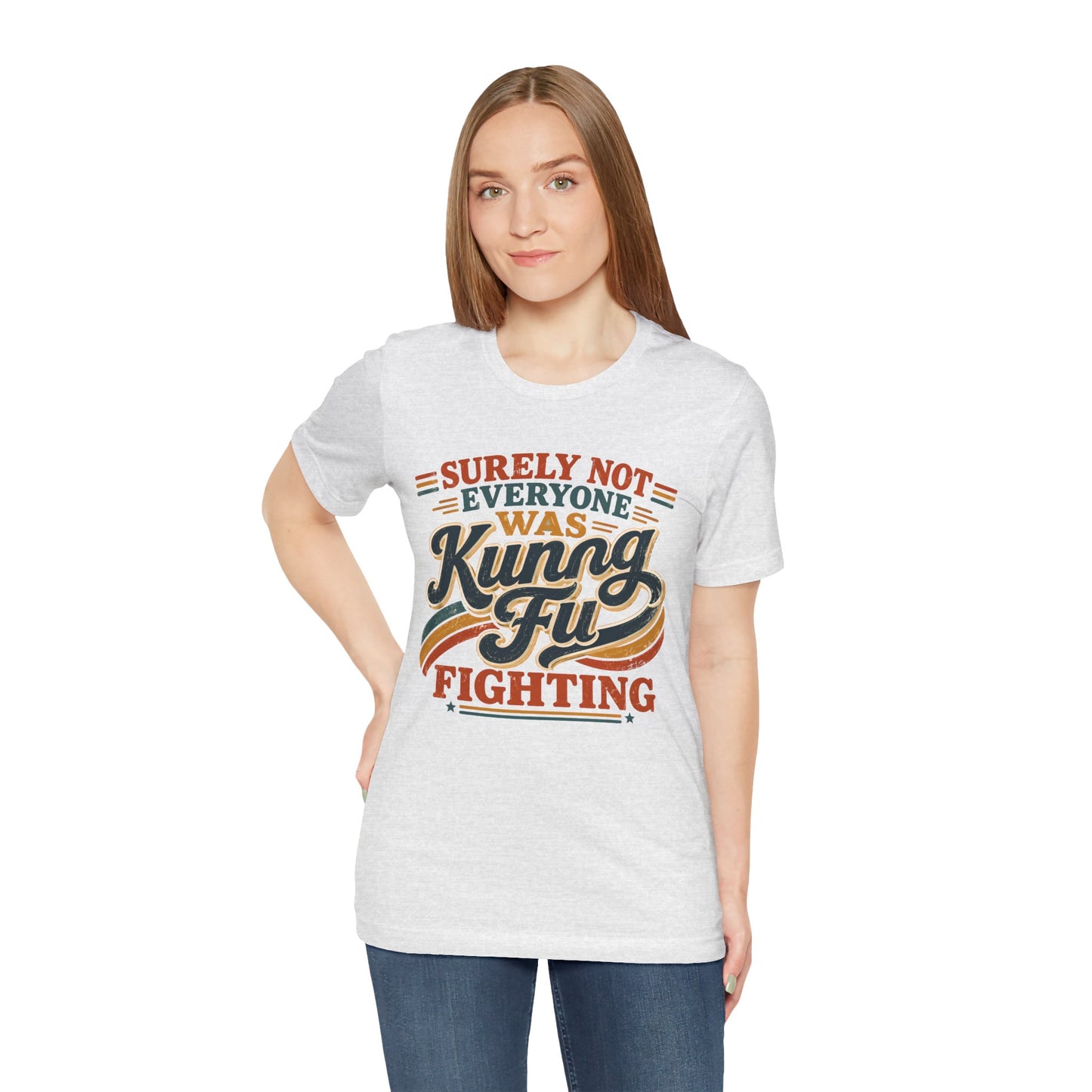 Unisex Kung Fu Fighting Retro Graphic Tee – Surely Not Everyone Was Kung Fu Fighting T-Shirt Short Sleeve Shirt